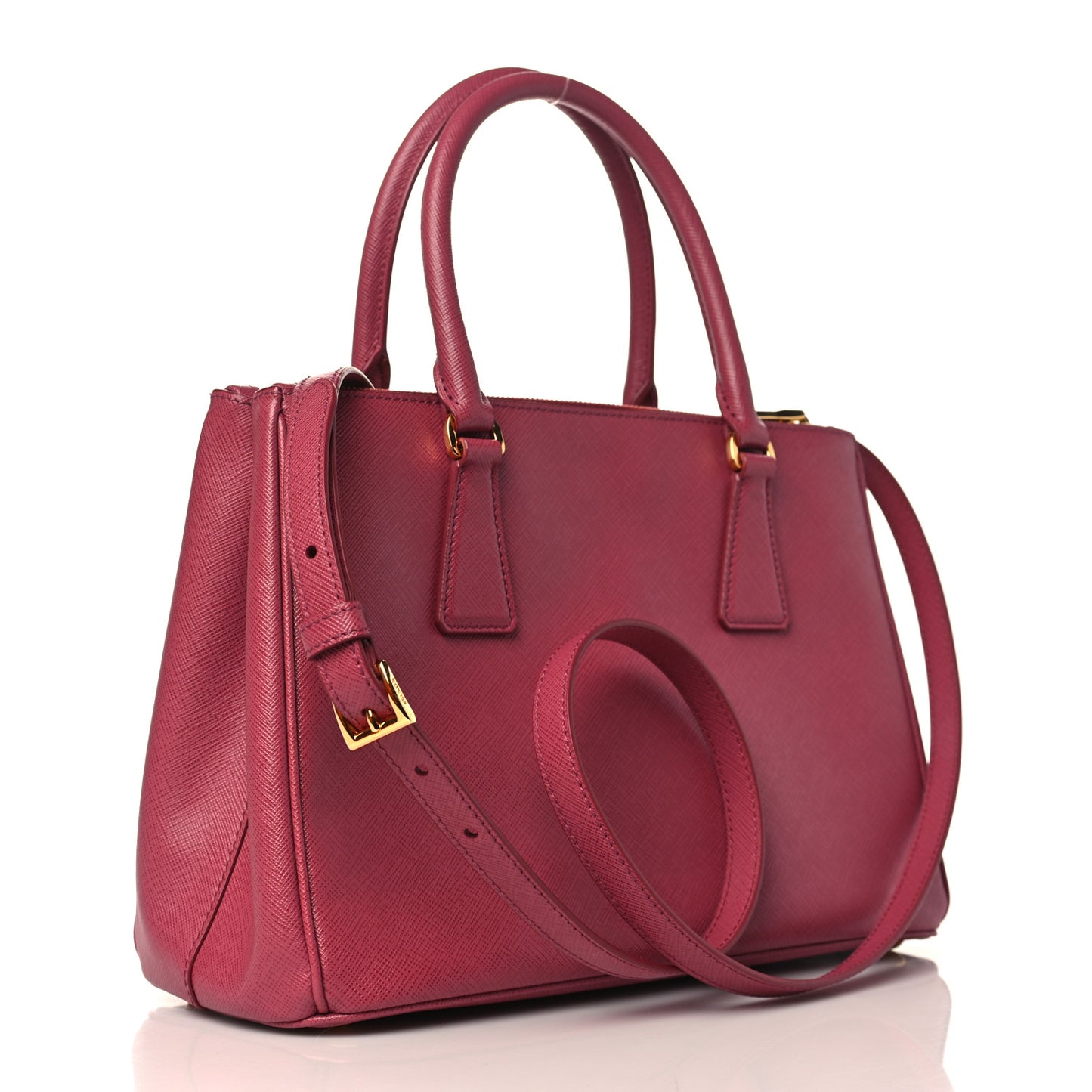 Saffiano Lux Small Double Zip Tote Ibisco