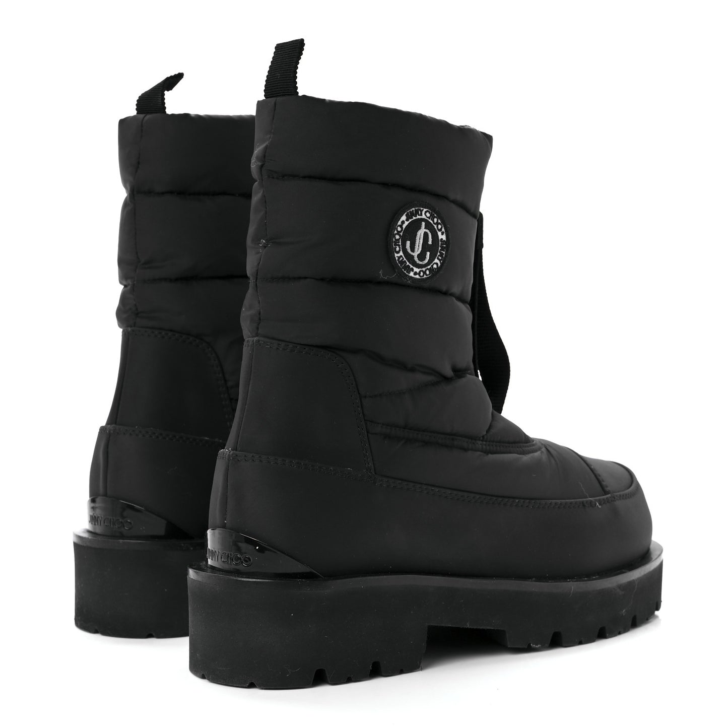 Quilted Barley Padded Nylon Kai Snow Boots 37 Black