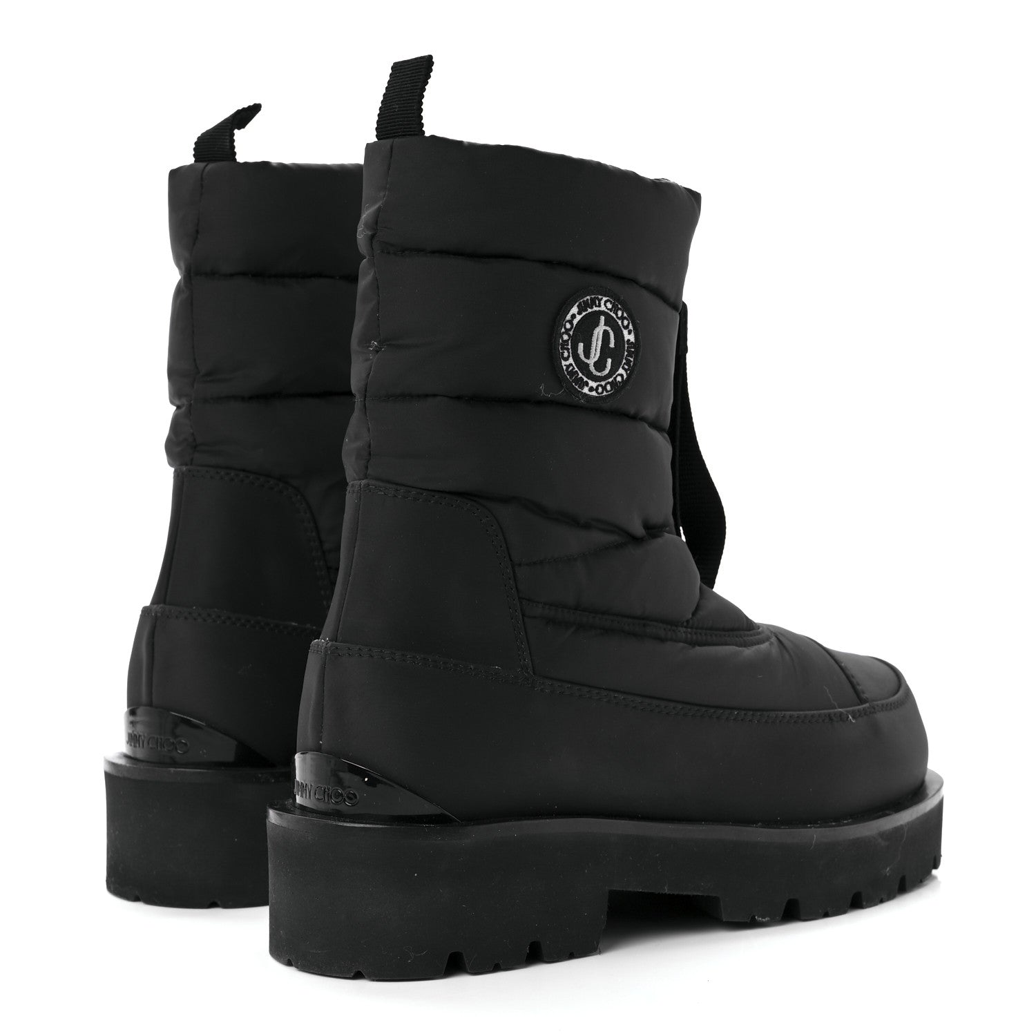 Jimmy Choo Quilted Barley Padded Nylon Kai Snow Boots 37 Black 4 of 7