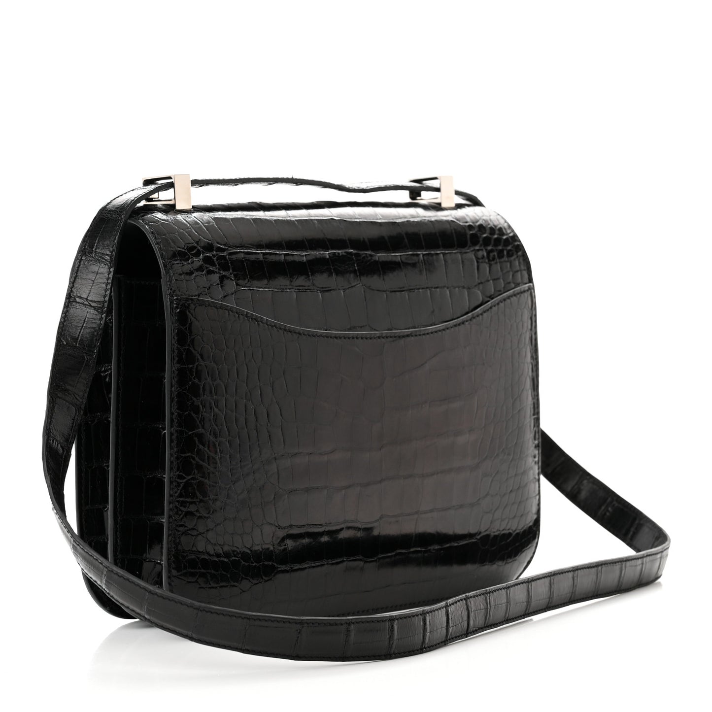 Shiny Alligator Constance 24 Black