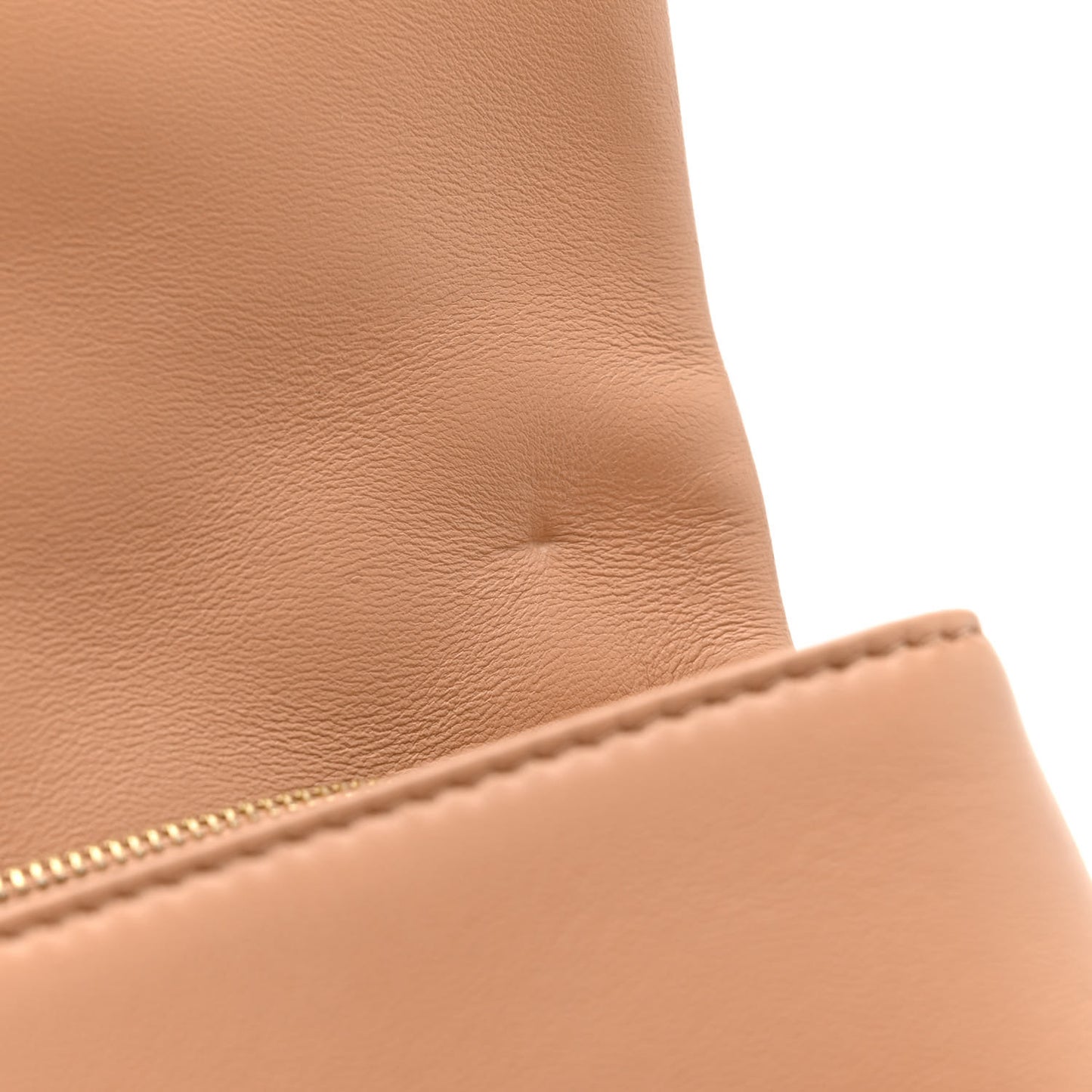 Lambskin Embossed Monogram Pochette Coussin Camel