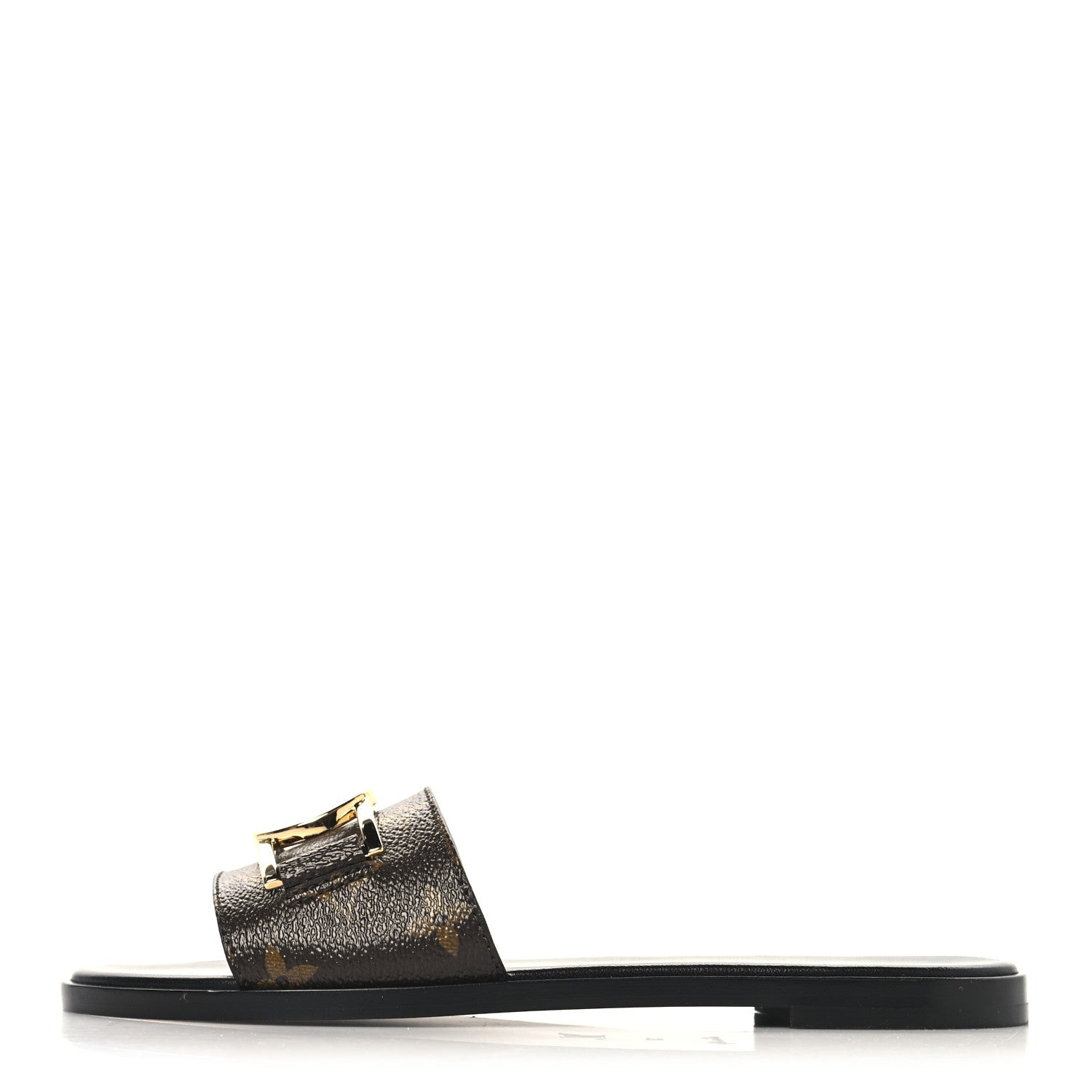 Louis Vuitton Patent Monogram Lock It Flat Mules 37 1855884