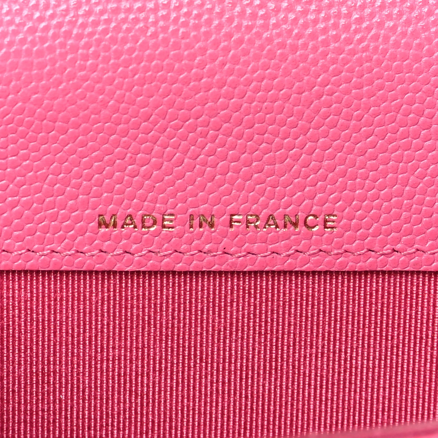 Caviar Quilted Flap Card Holder Wallet Pink