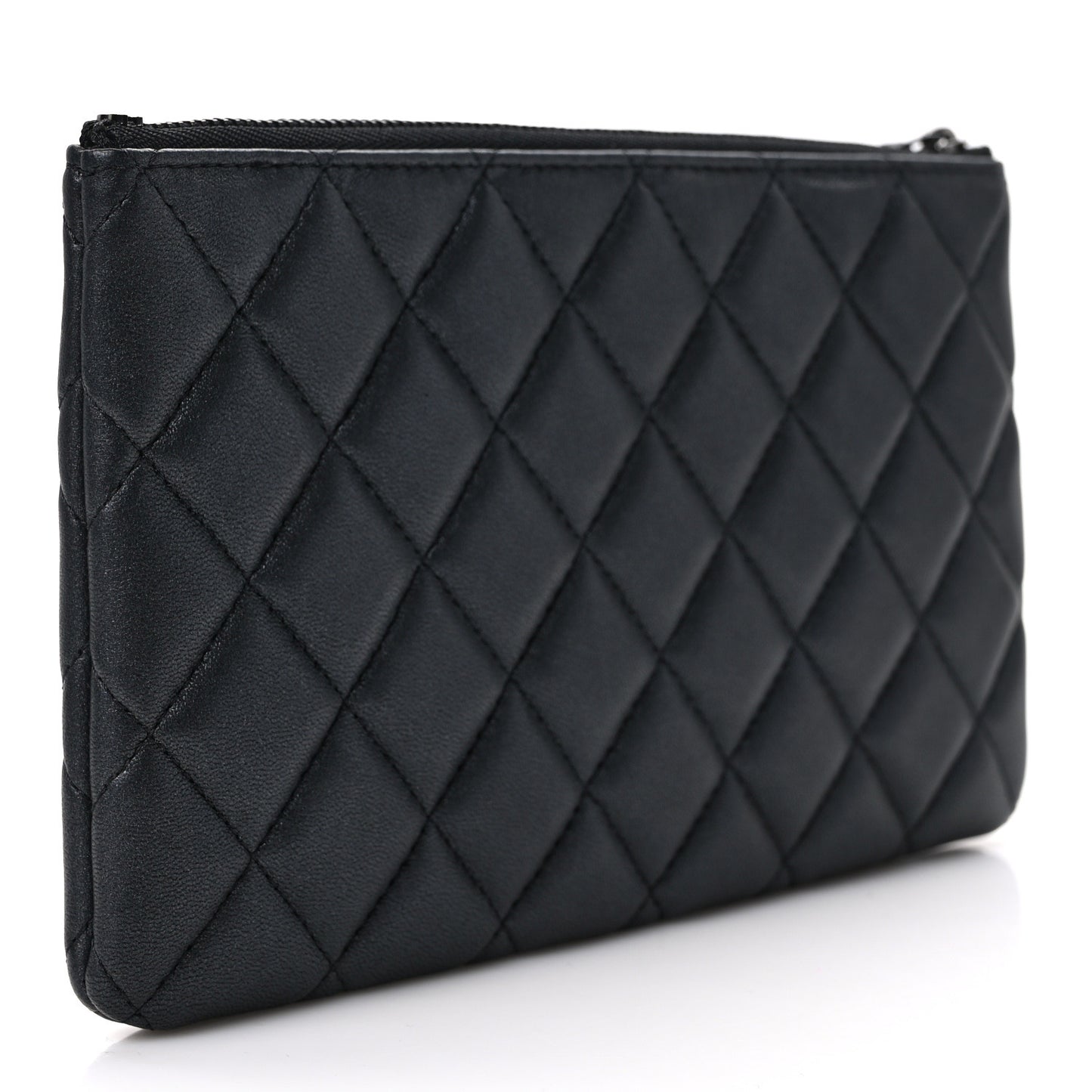 Pearly Lambskin Quilted Cosmetic Case So Black