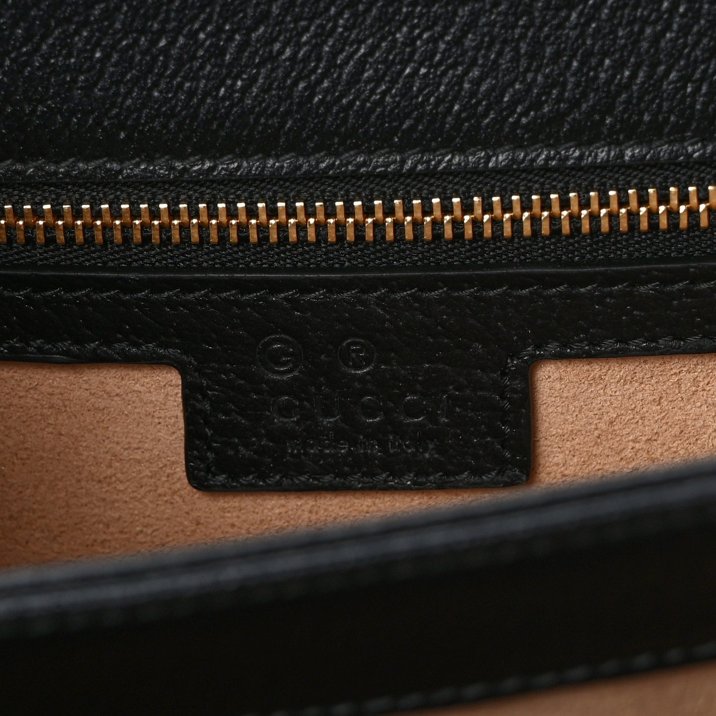 Textured Dollar Calfskin Web Small Ophidia Padlock Top Handle Bag Black