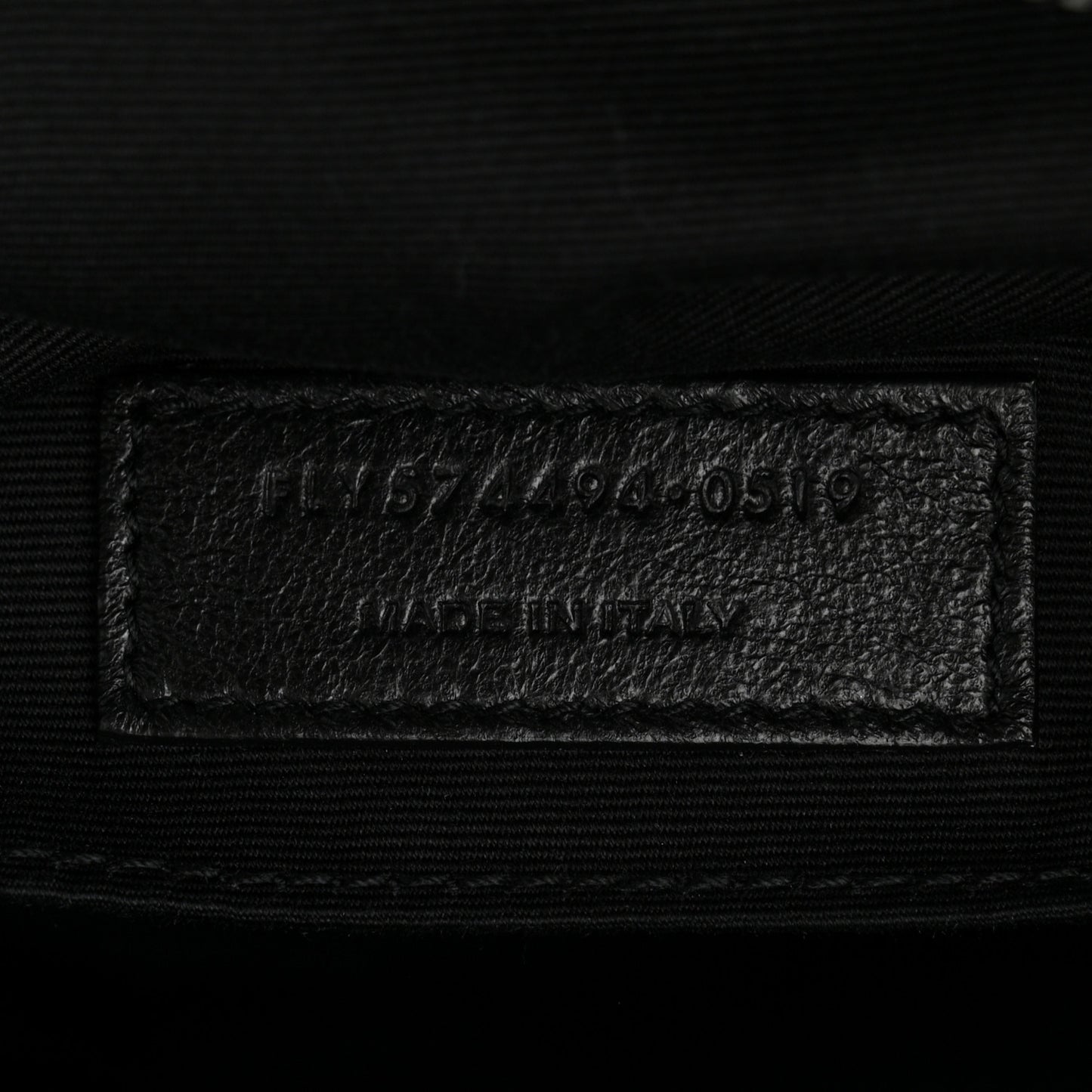 Calfskin Matelasse Monogram Monochrome Lou Camera Bag Black