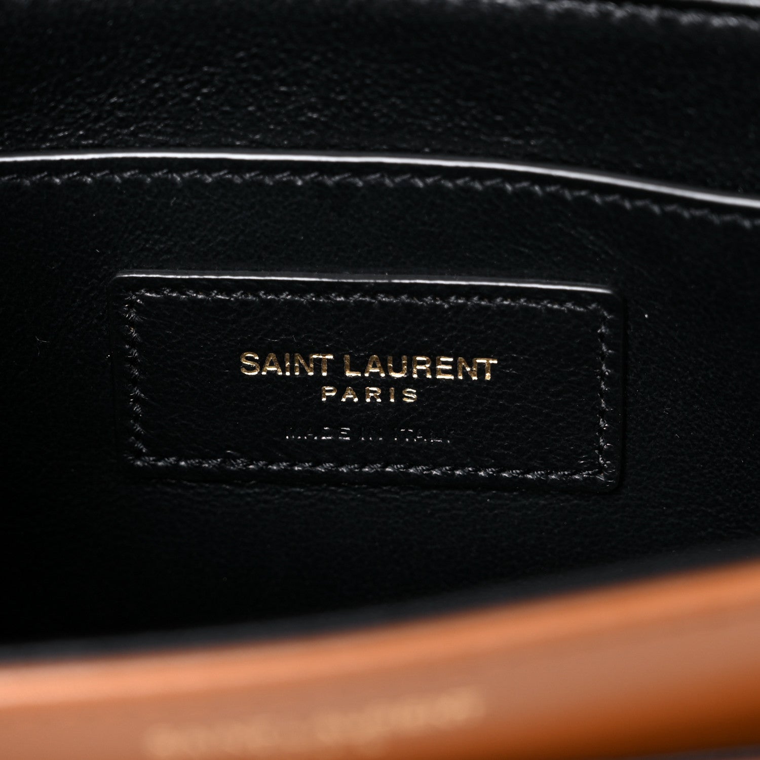 Saint Laurent Courduroy Small Solferino Satchel Brown 7 of 12