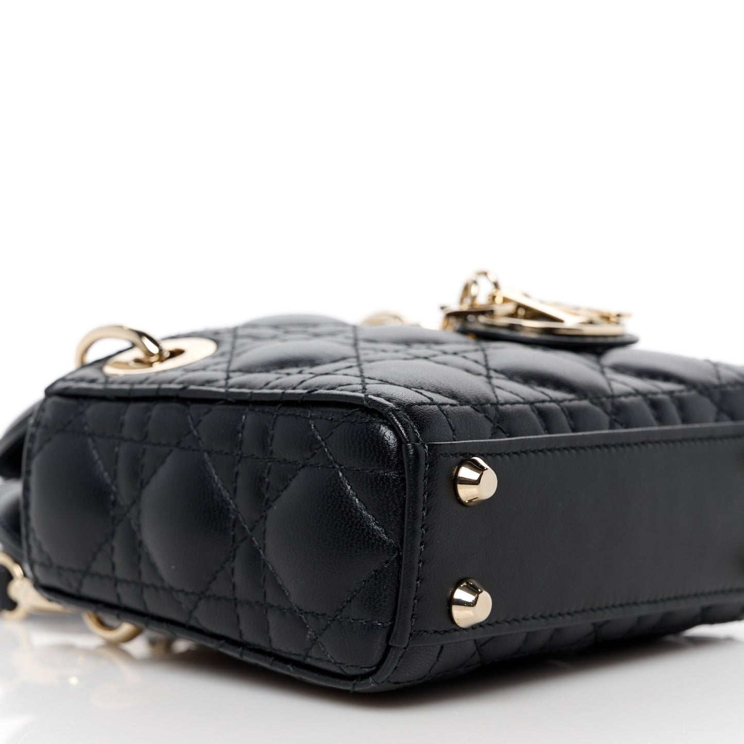 Lambskin Cannage Micro Lady Dior Black