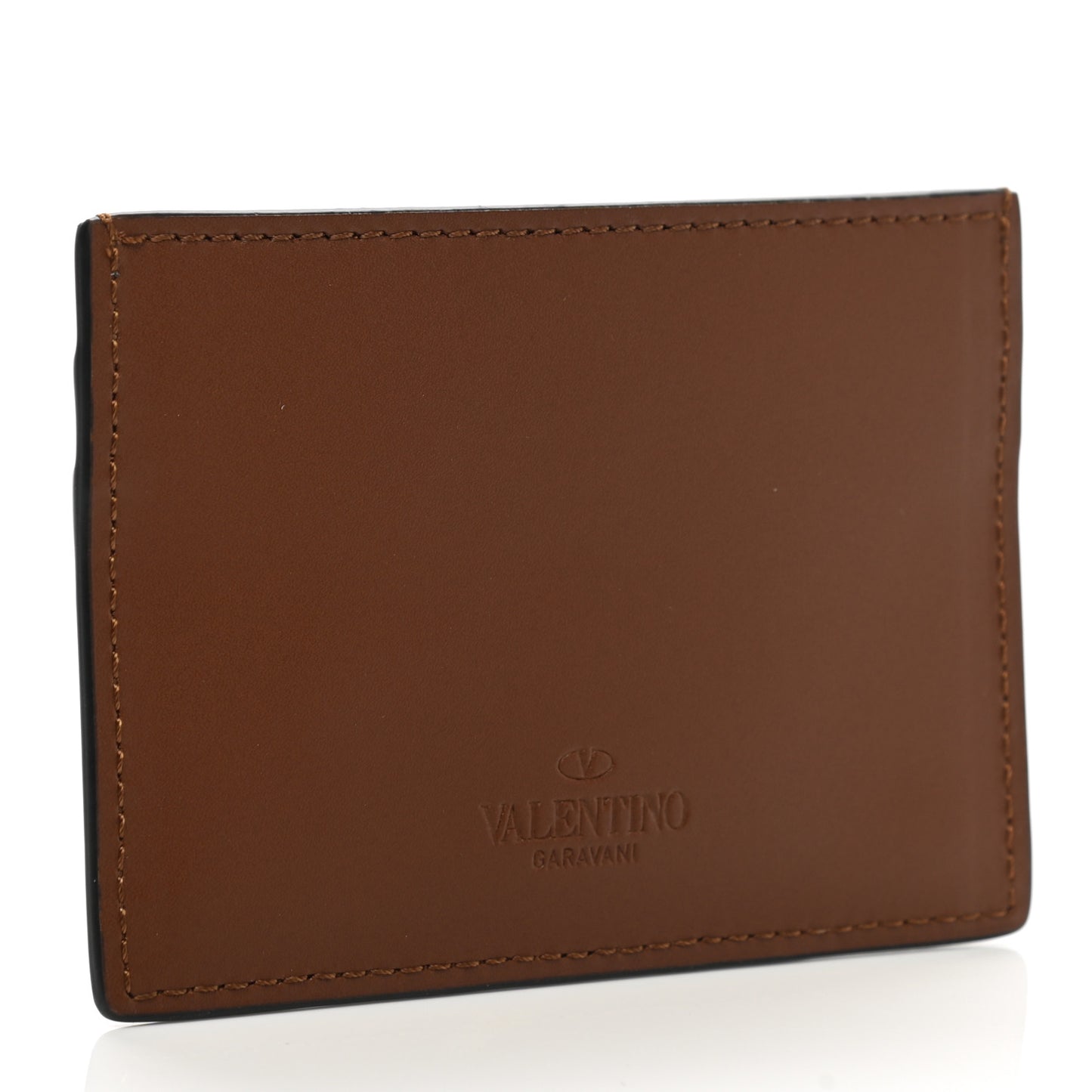 Calfskin VLTN Card Holder Cuir White