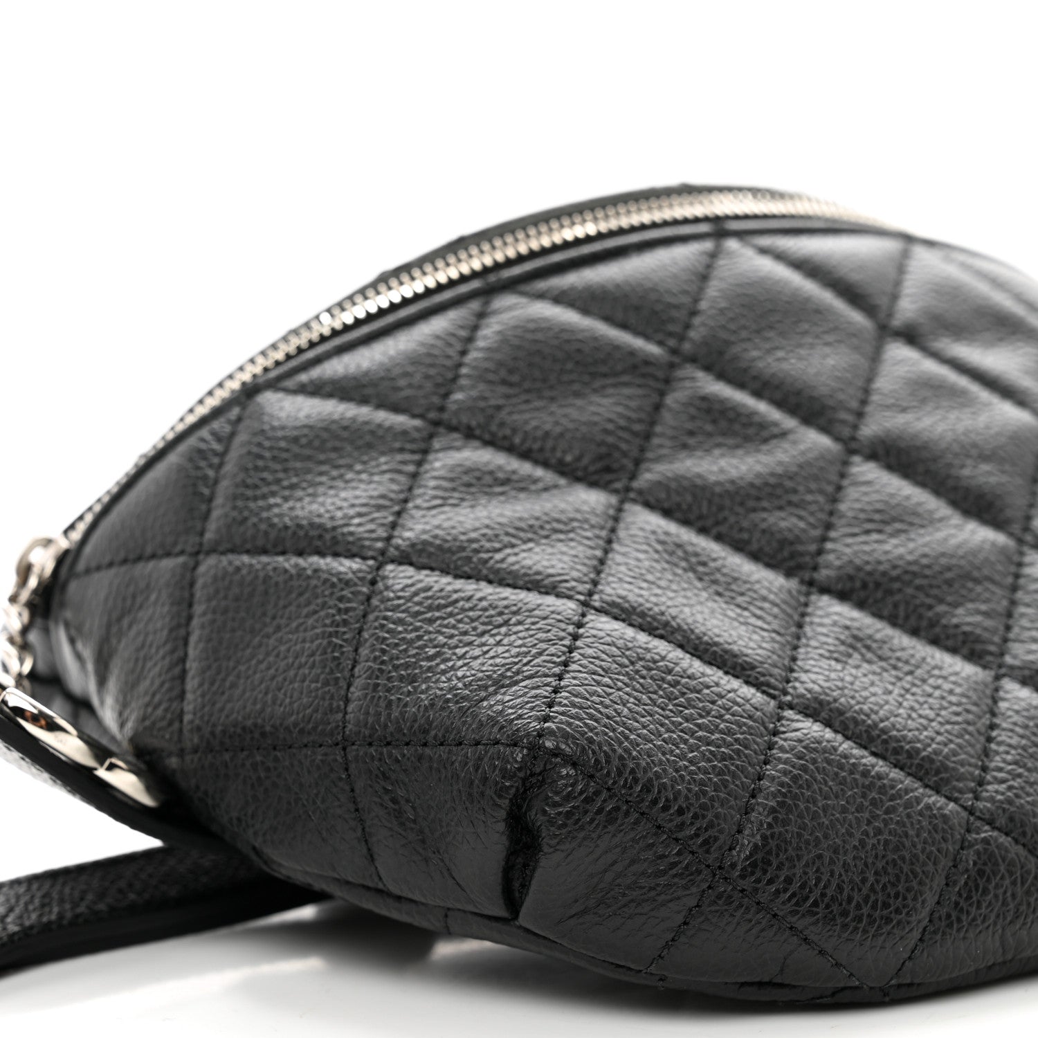 Chanel Grained Calfskin Quilted Waist Belt Bag Black 9 of 10