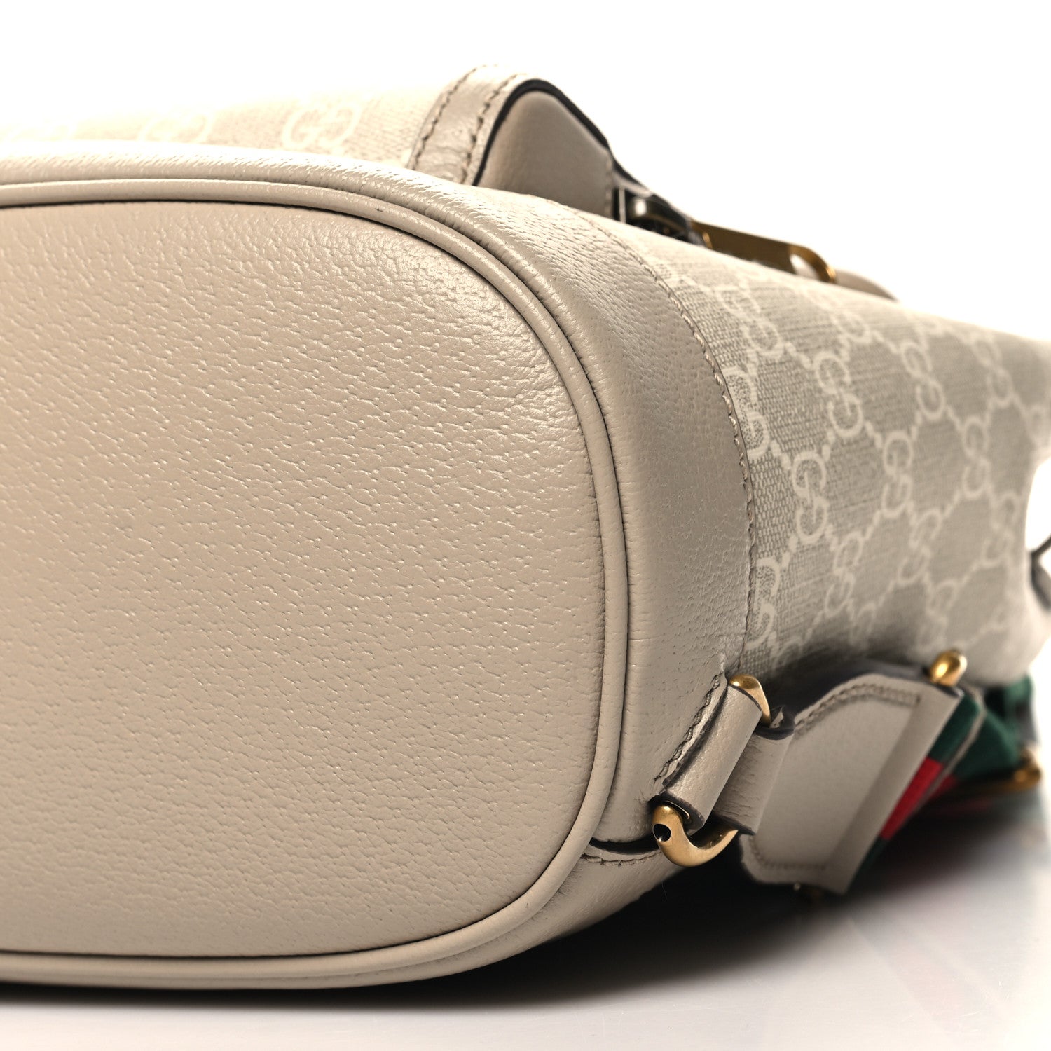 Gucci am Azalea Calfskin Retro Interlocking G Buckle Backpack Beige Mystic White 10 of 11