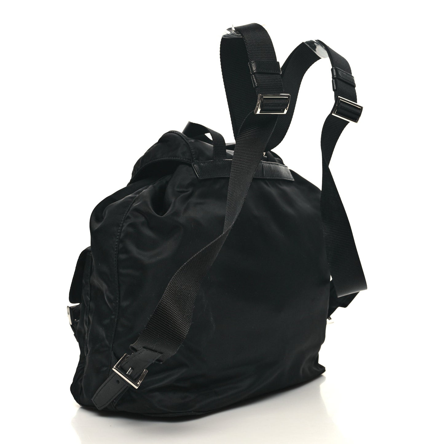 Tessuto Nylon Saffiano Medium Backpack Black