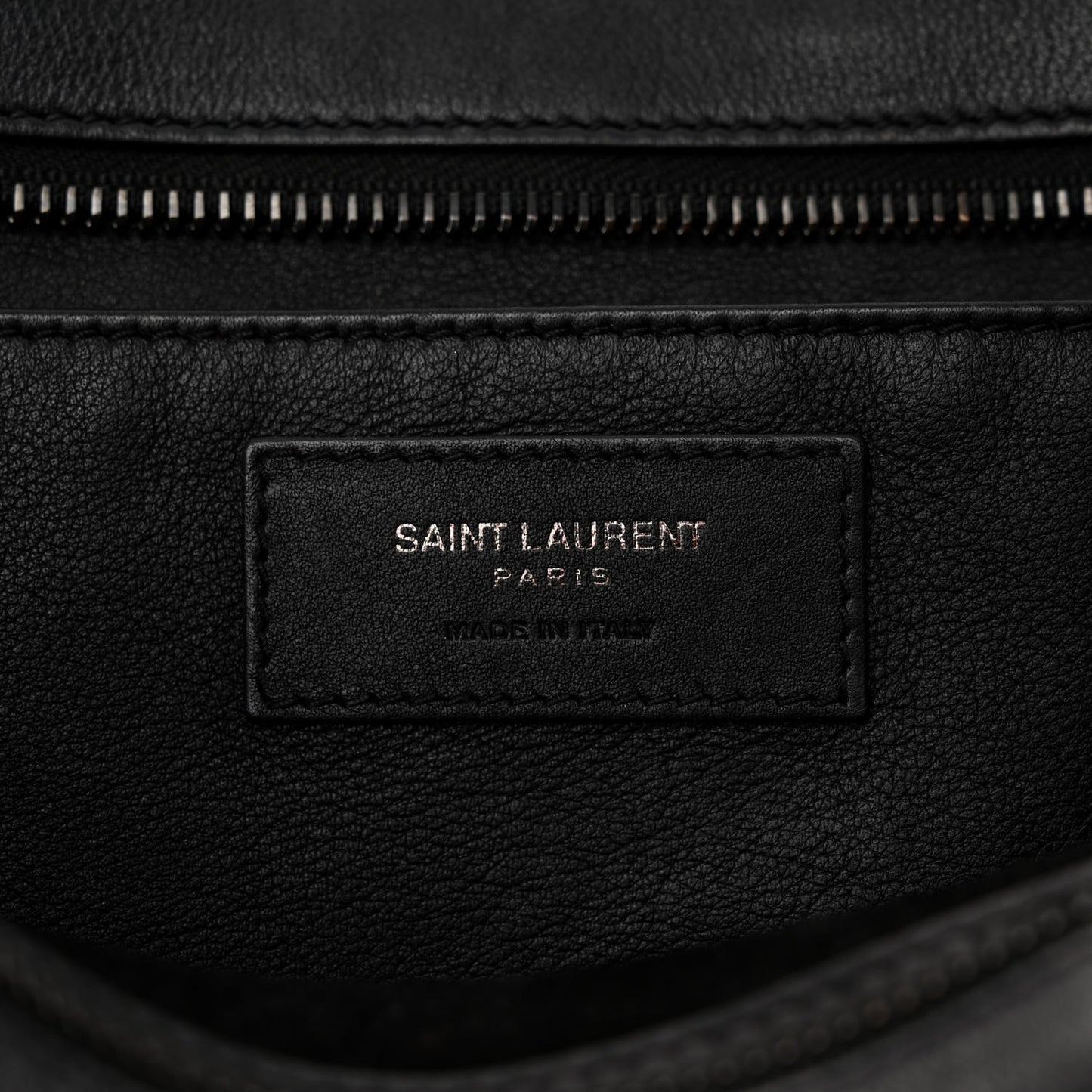 Smooth Calfskin Crocodile Embossed Baby Monogram Downtown Cabas Black