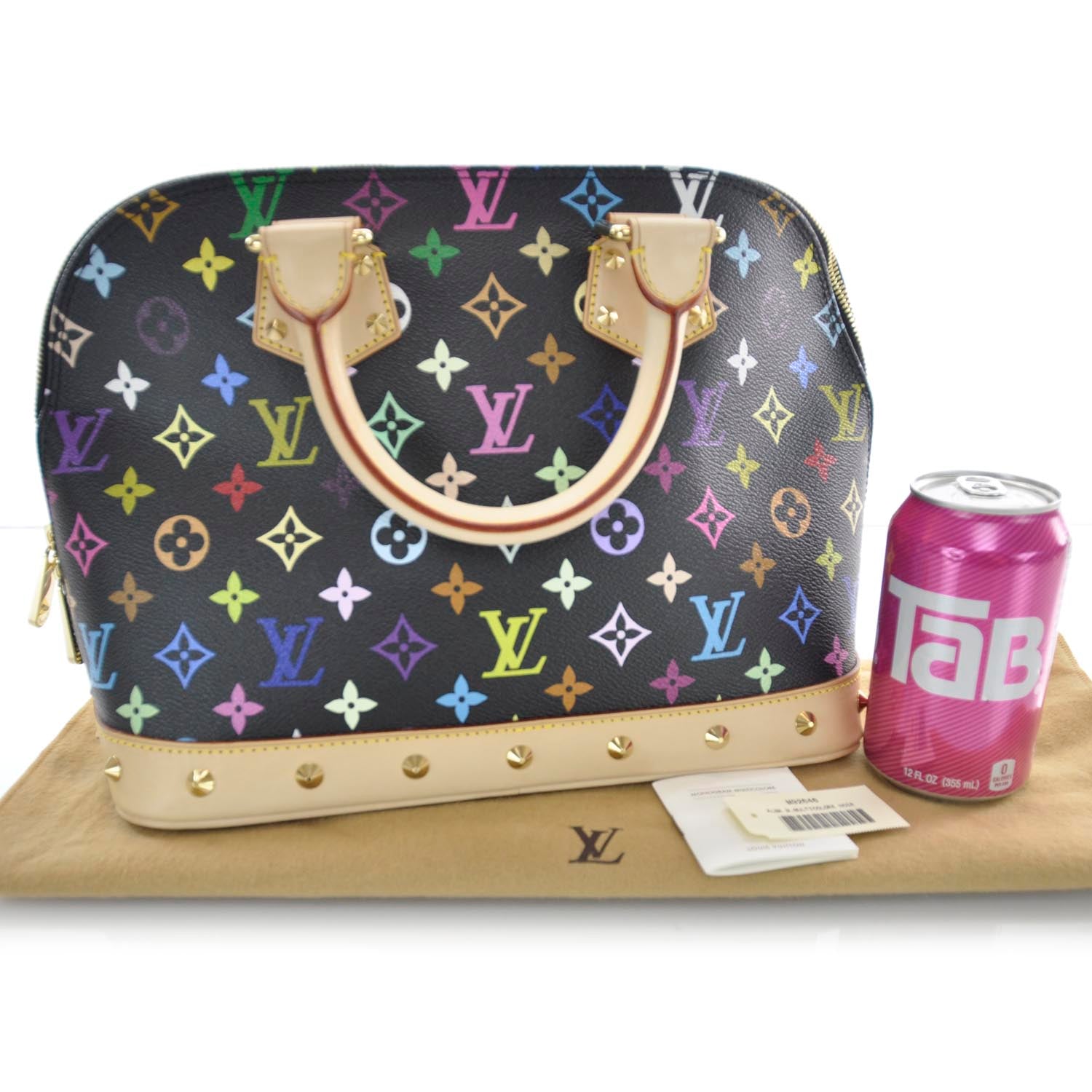 Louis Vuitton Monogram Multicolor Alma PM Black 3 of 7