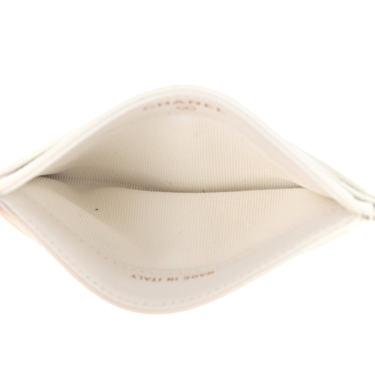 Caviar Quilted Card Holder White