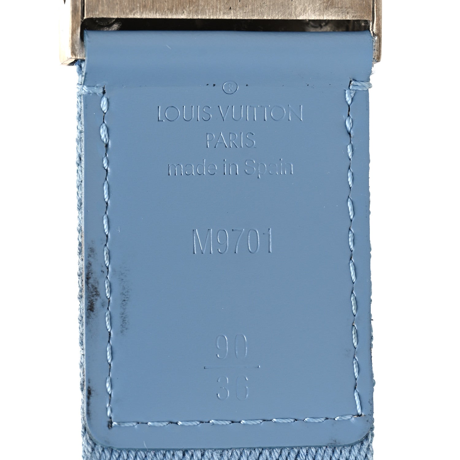 Louis Vuitton Bengale Inventeur Belt 90 36 Blue 3 of 6