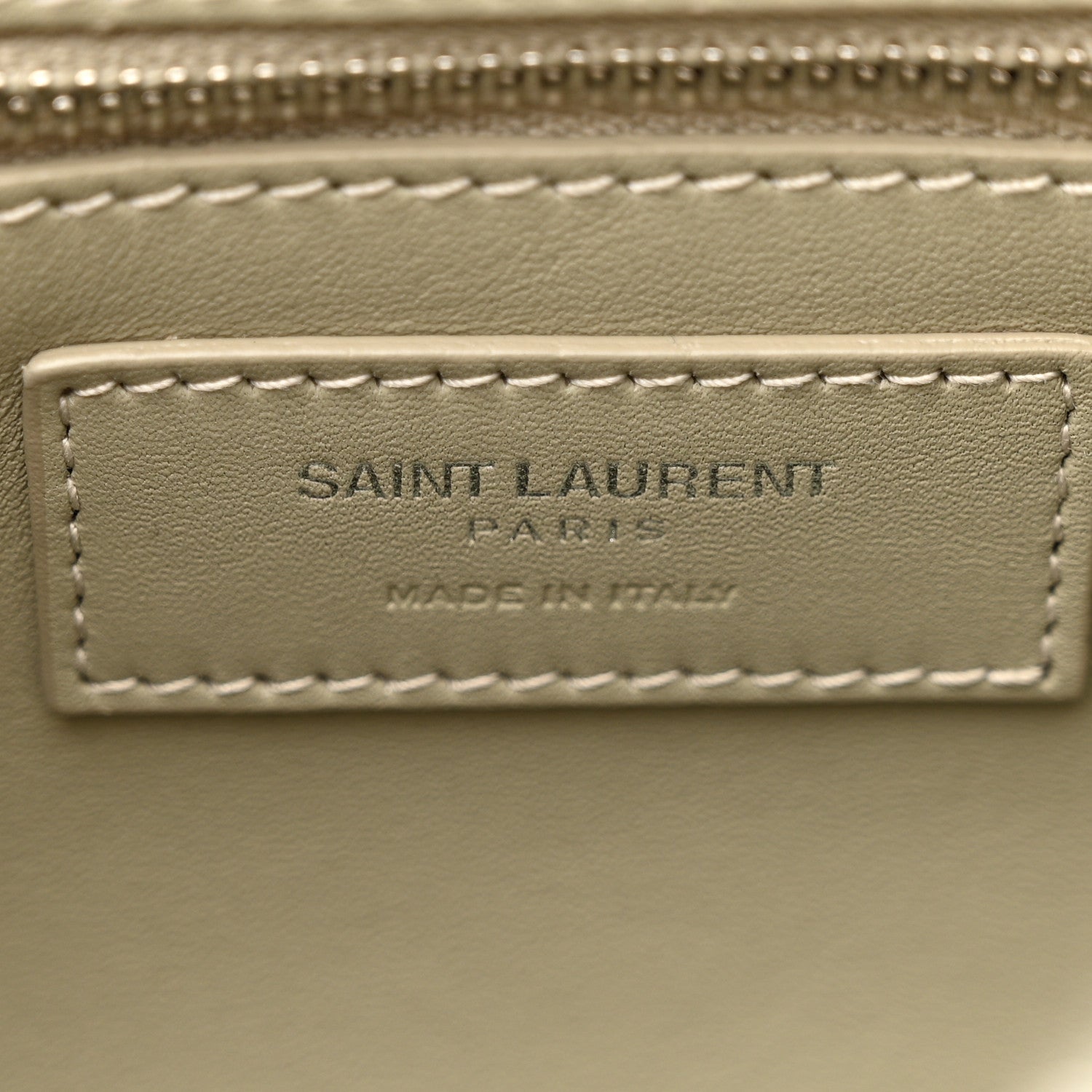 Saint Laurent Calfskin Shearling Monogram Medium Niki Chain Satchel Grey 6 of 10