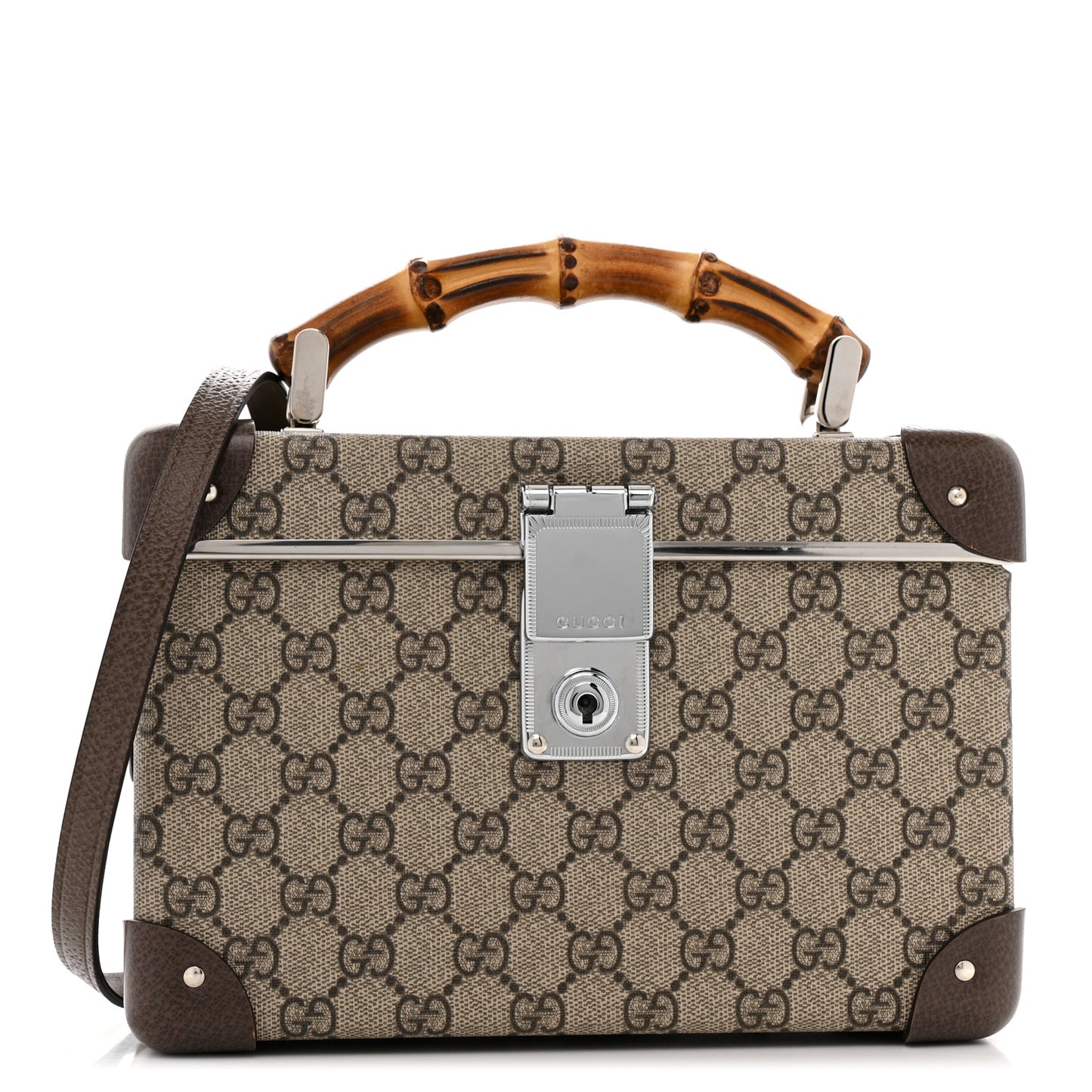 GG Supreme Monogram Globe-Trotter Beauty Case Brown