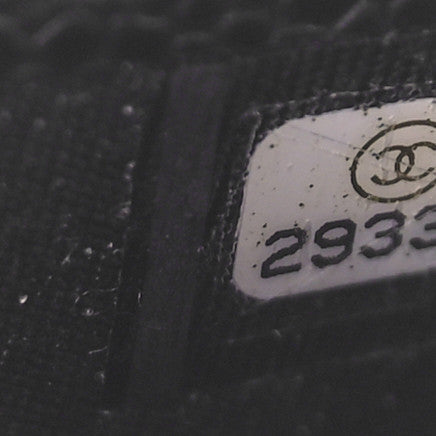 Caviar Quilted Card Holder Black