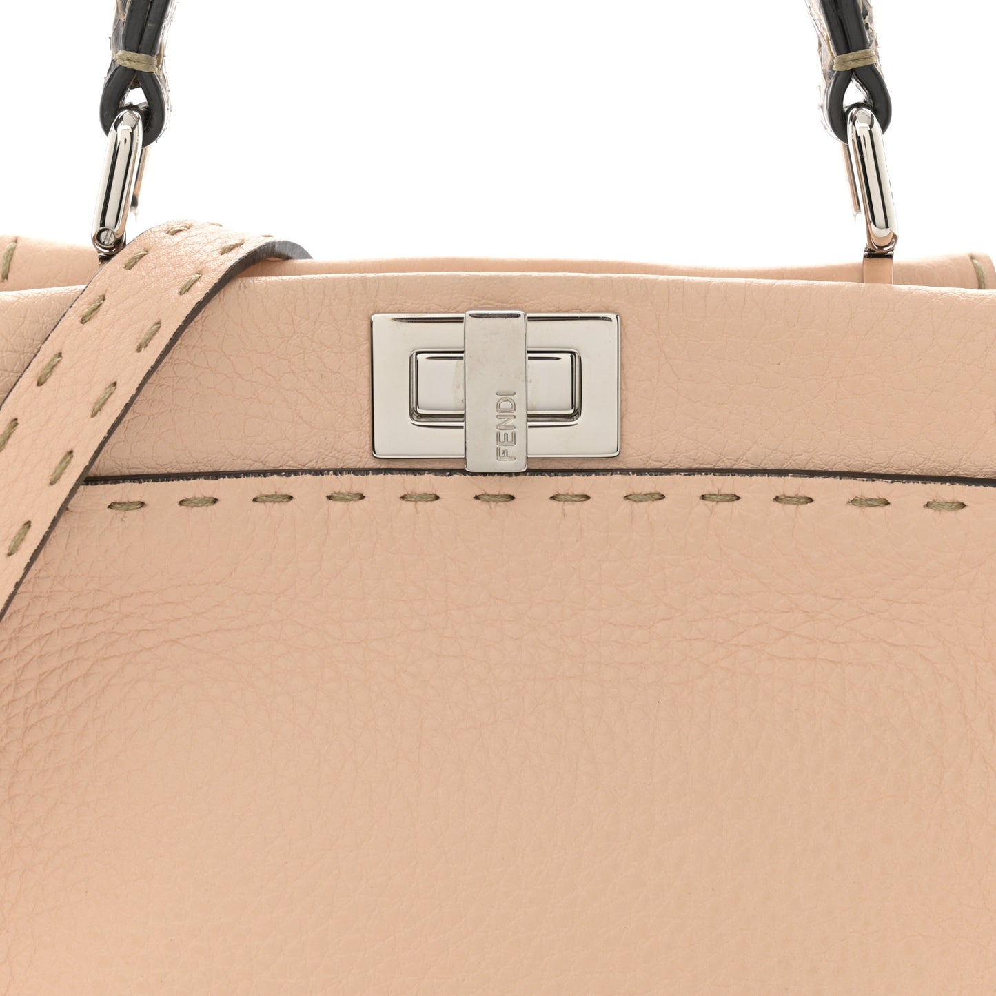 Cuoio Romano Snakeskin Selleria Mini Peekaboo Iconic Satchel Plaster