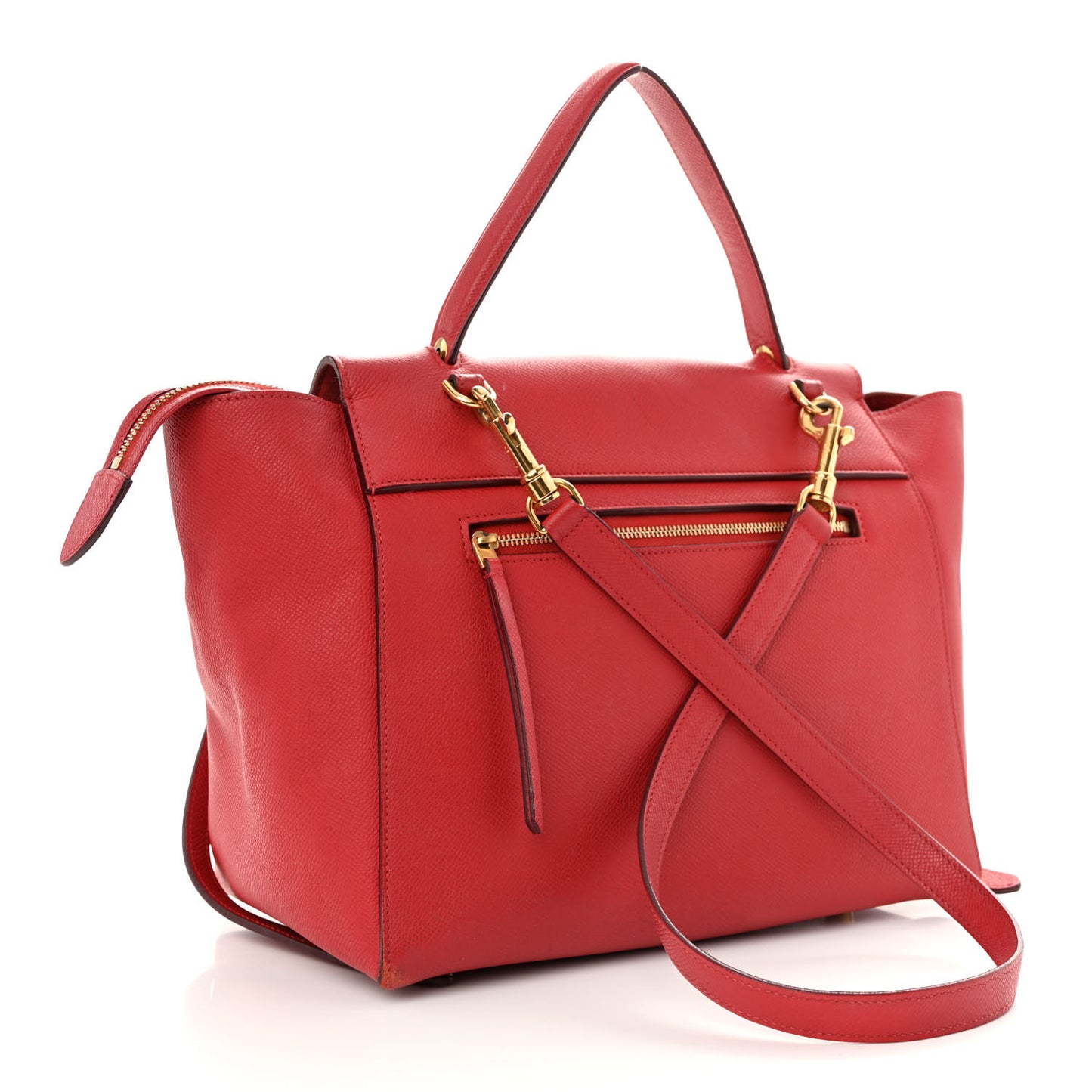 Grained Calfskin Mini Belt Bag Coquelicot