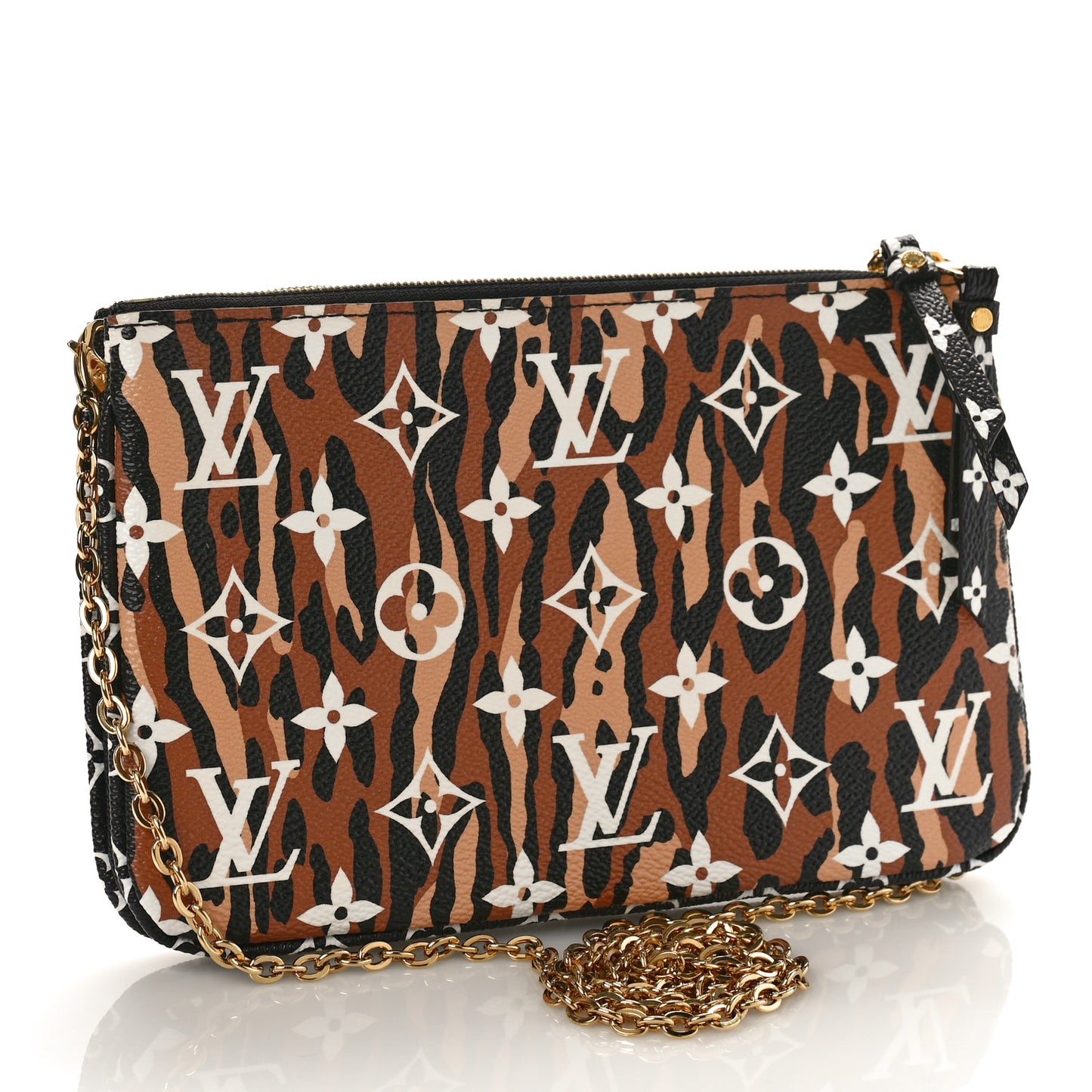 Monogram Giant Jungle Pochette Double Zip Black