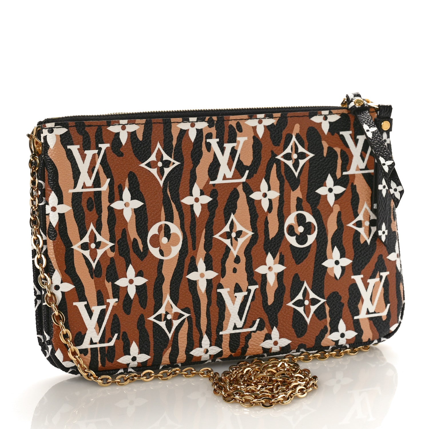 Louis Vuitton Monogram Giant Jungle Pochette Double Zip Black 3 of 9