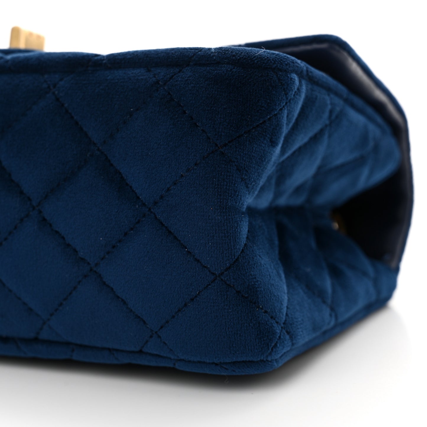 Velvet Quilted Mini 2.55 Reissue Flap Blue