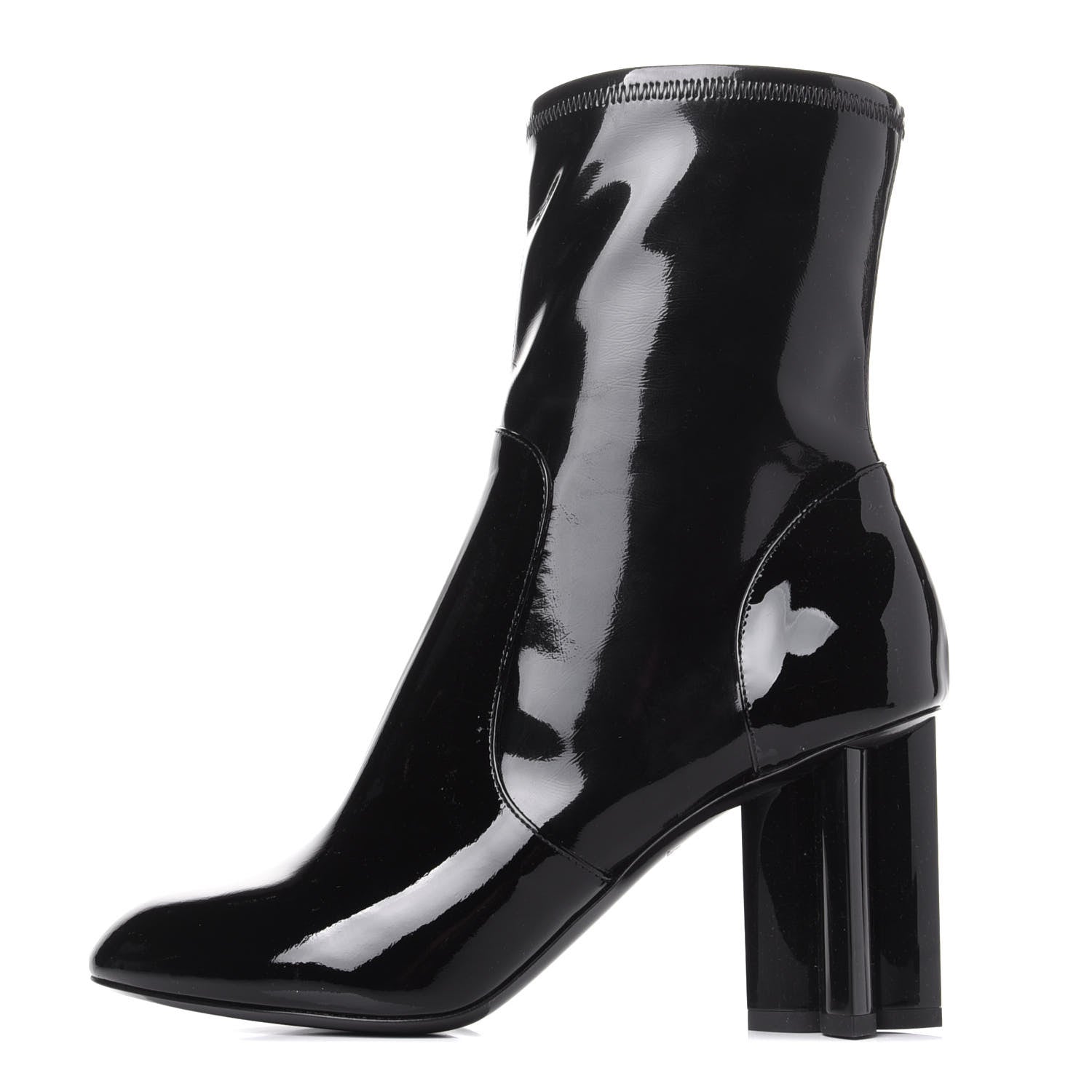 Louis Vuitton Patent Silhouette Ankle Boots 38.5 Black 1 of 10