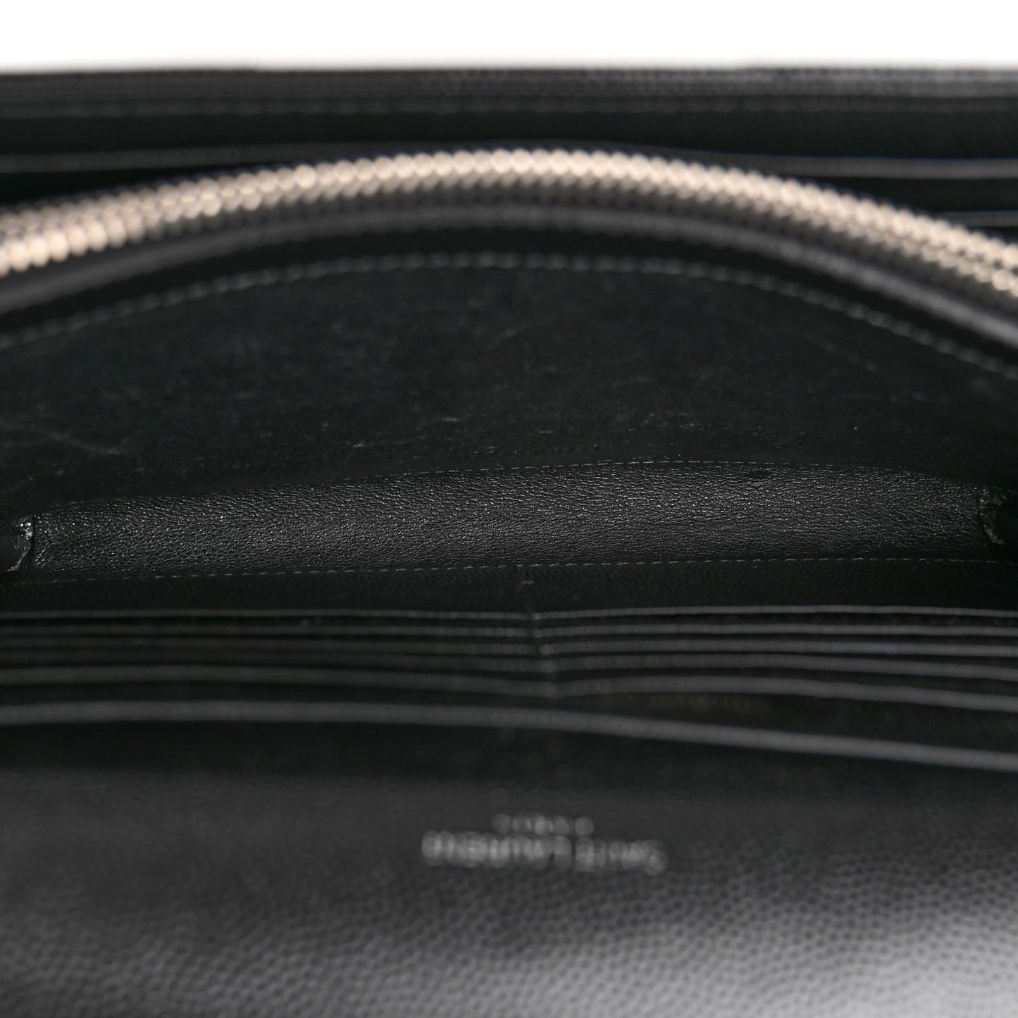 Grain De Poudre Matelasse Chevron Monogram Chain Wallet Black
