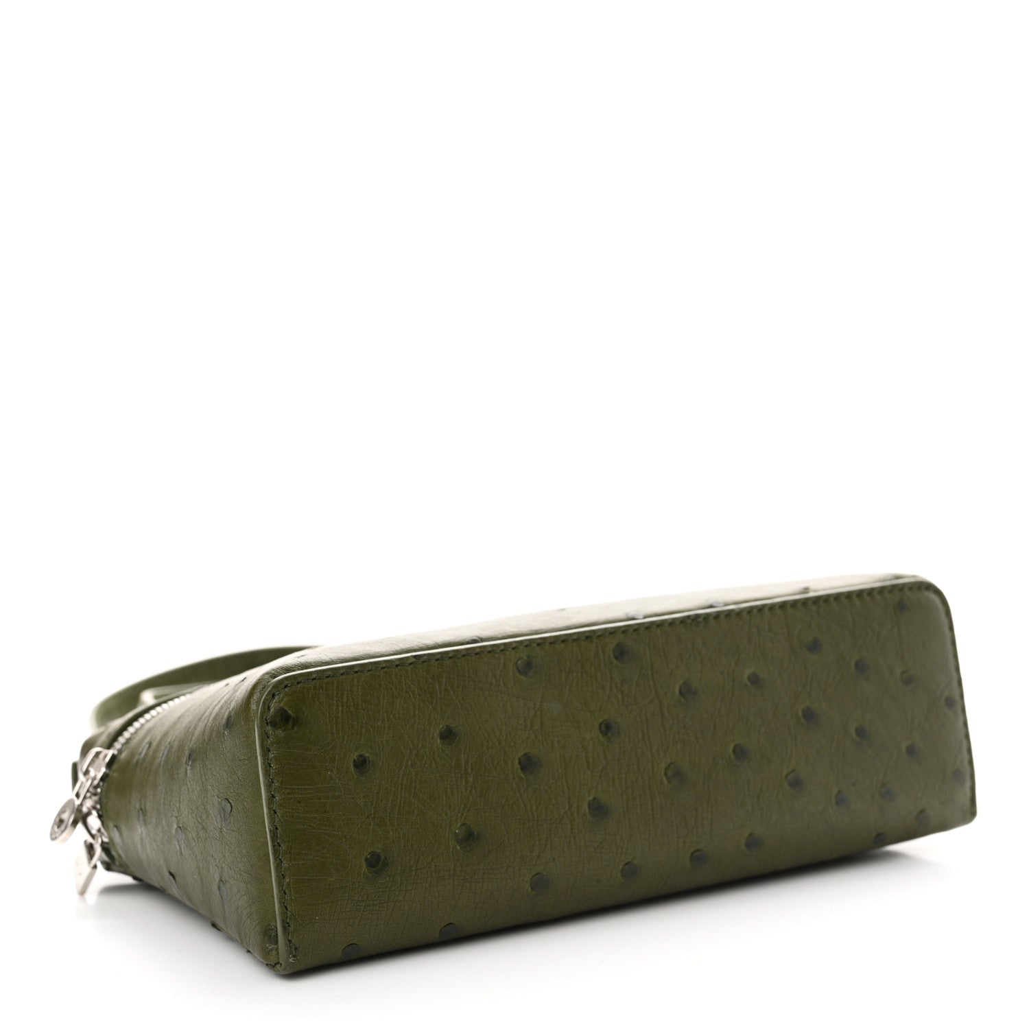 Loro Piana Ostrich L19 Extra Pocket Pouch Dark Lichen Green 4 of 10