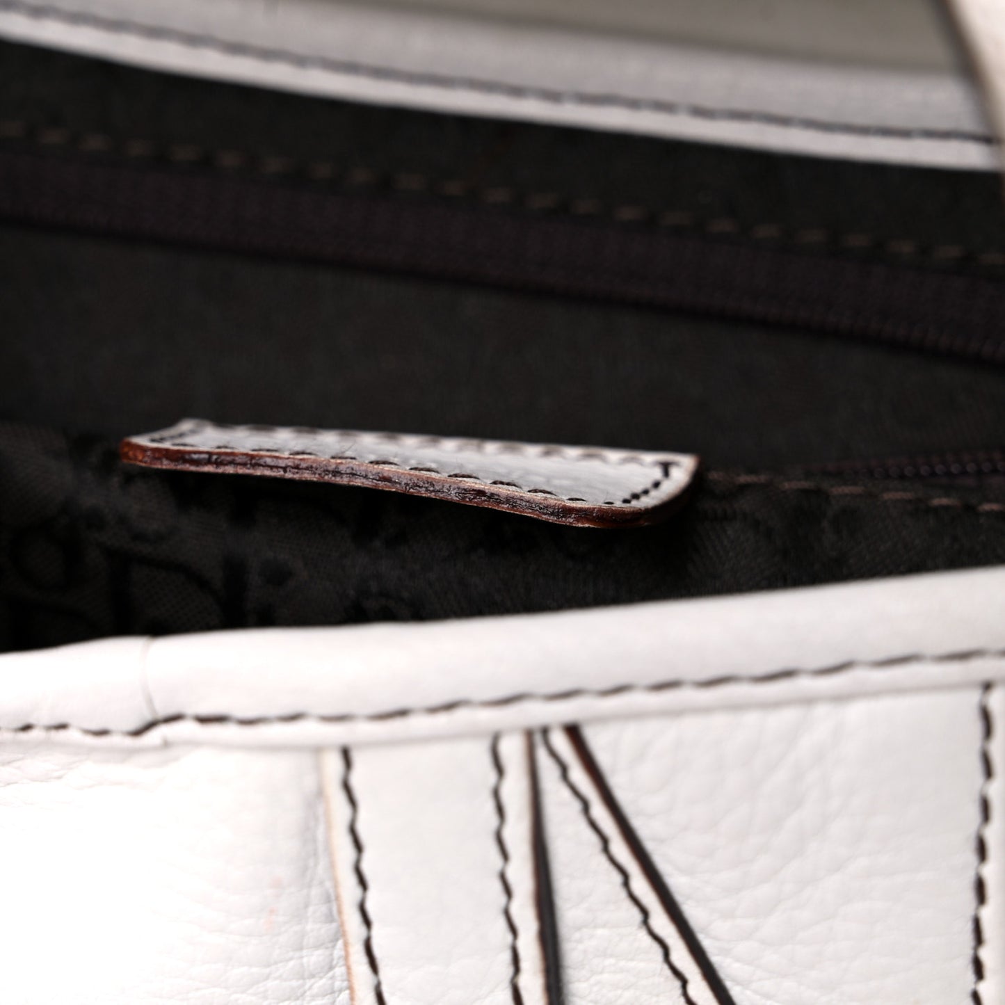 Calfskin Saddle Bag White