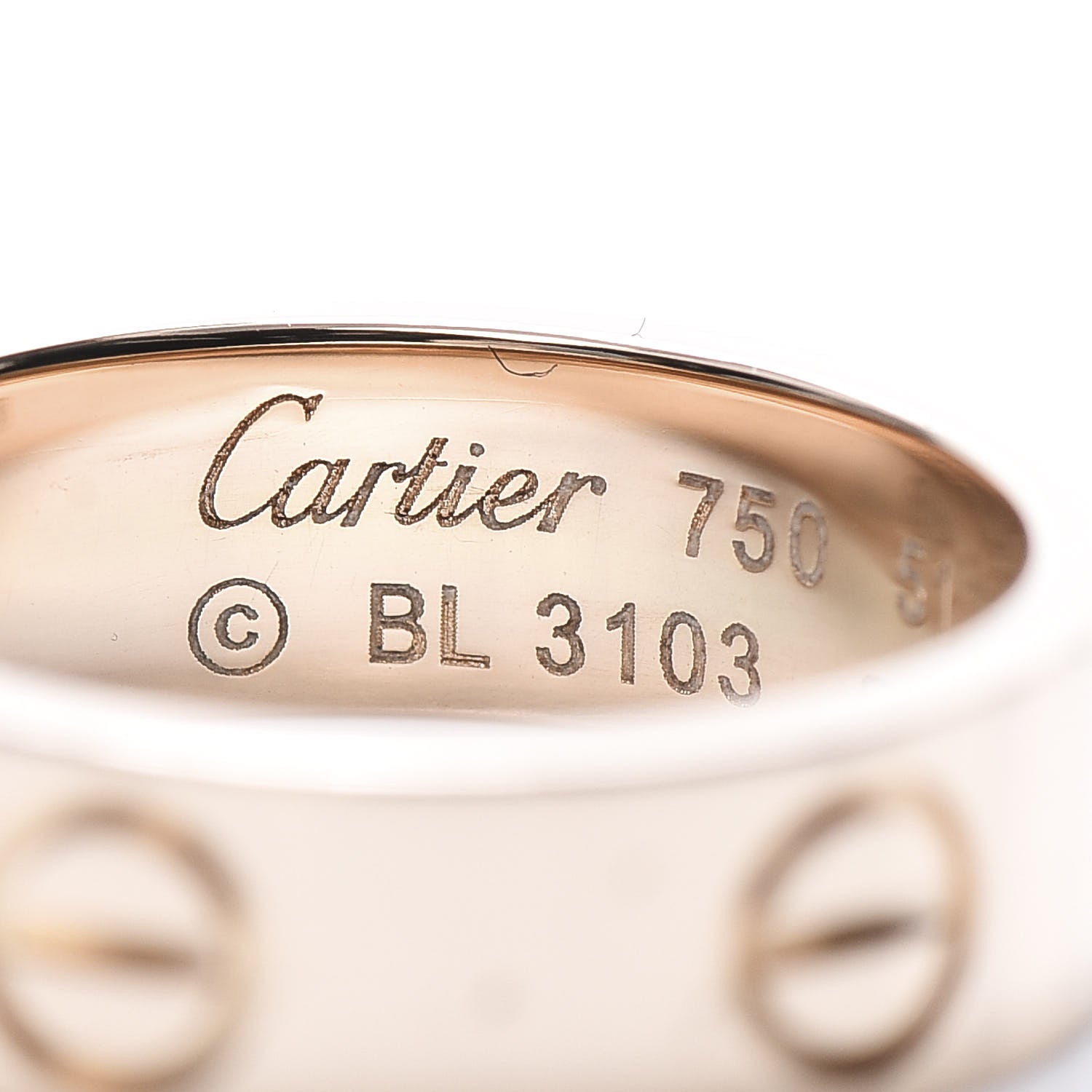 Cartier 18K Pink Gold 5.5mm LOVE Ring 51 5.75 4 of 6