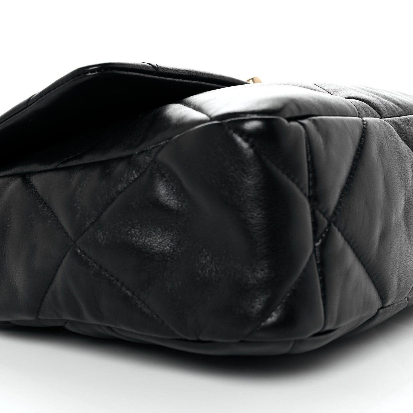 Lambskin Quilted Large Chanel 19 Flap Black