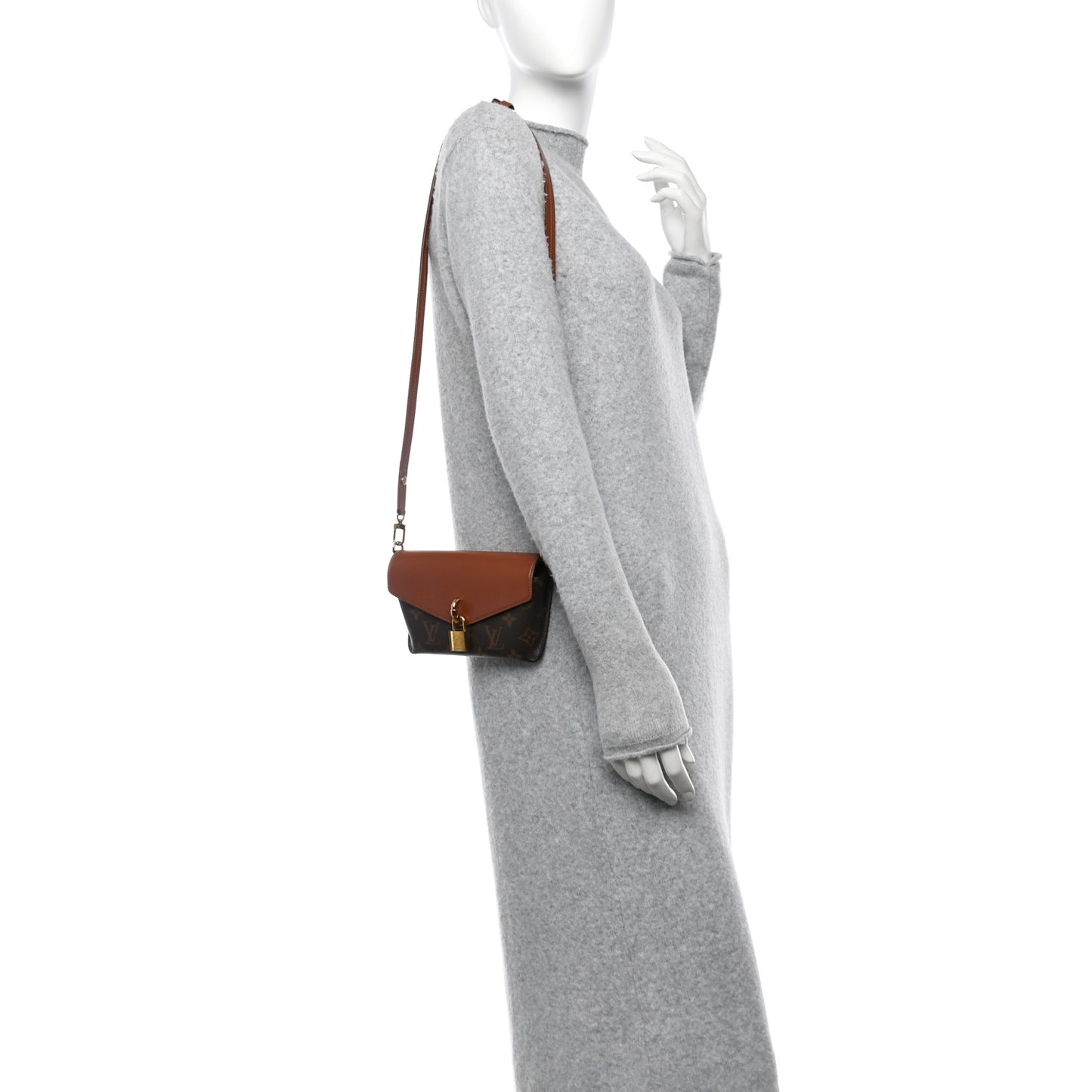 Monogram Padlock On Strap Caramel
