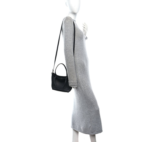 Grained Calfskin Small Park Tote Black