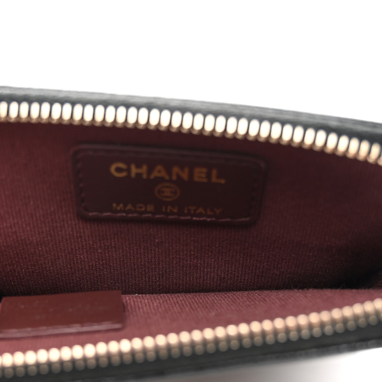 Caviar Quilted Zip Card Holder Wallet Black