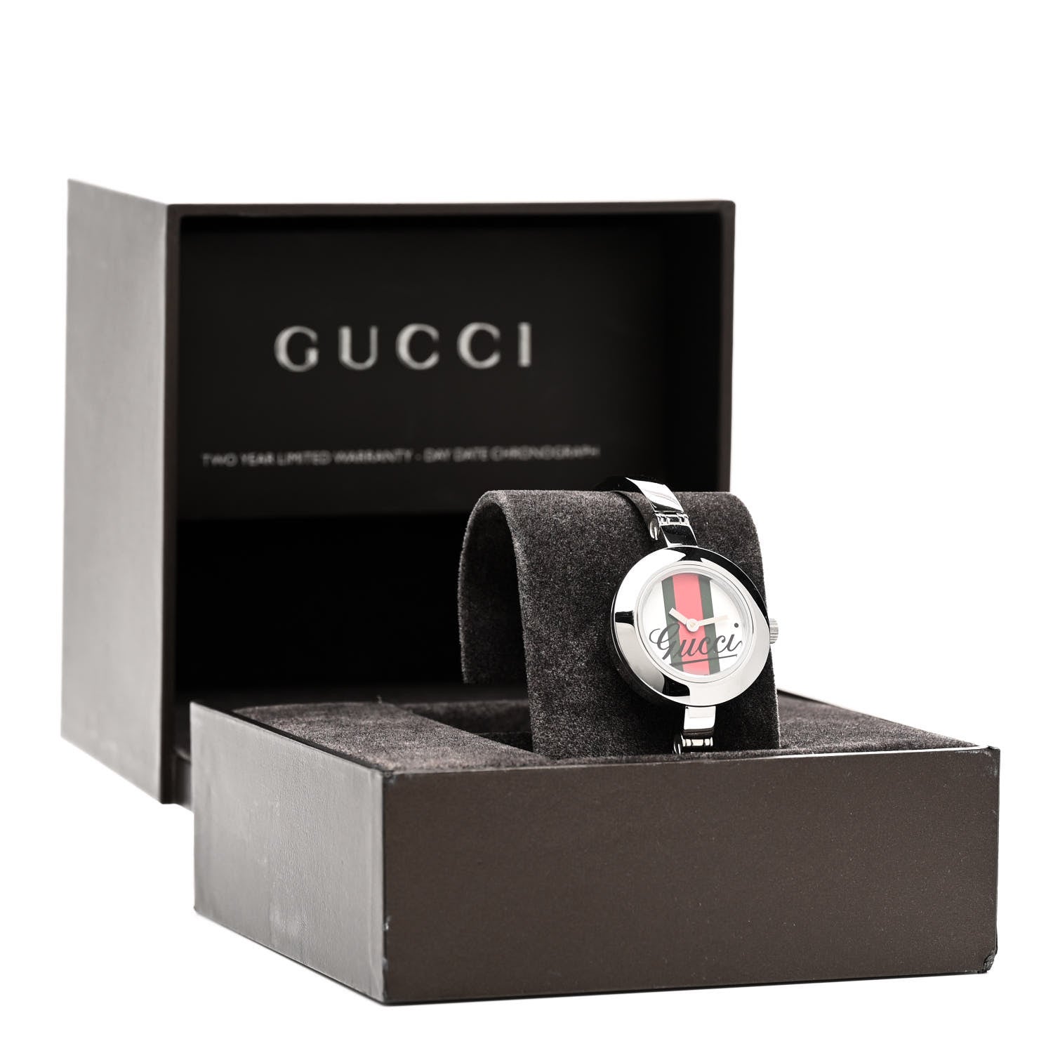 Gucci Stainless Steel 25mm 105 Series Web Quartz Watch 5 of 5