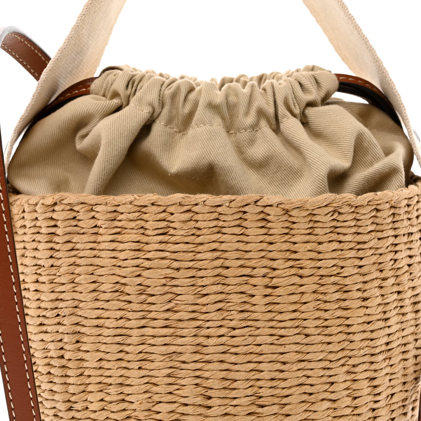 Natural Woven Fiber Small Woody Basket
