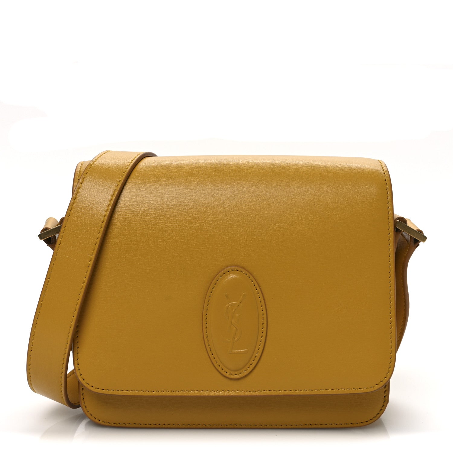 Saint Laurent Calfskin Le 61 Shoulder Bag Yellow 1745615