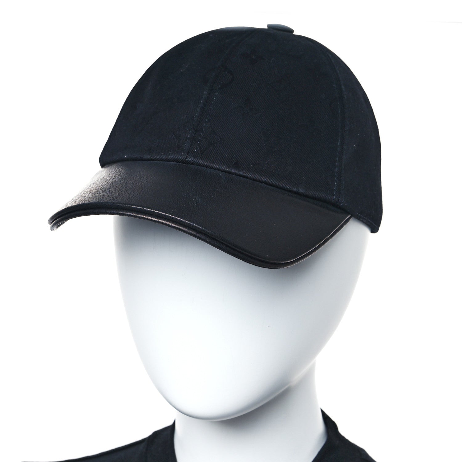 Louis Vuitton Calfskin Cotton Jacquard Monogram LV First Cap M Black 2 of 8