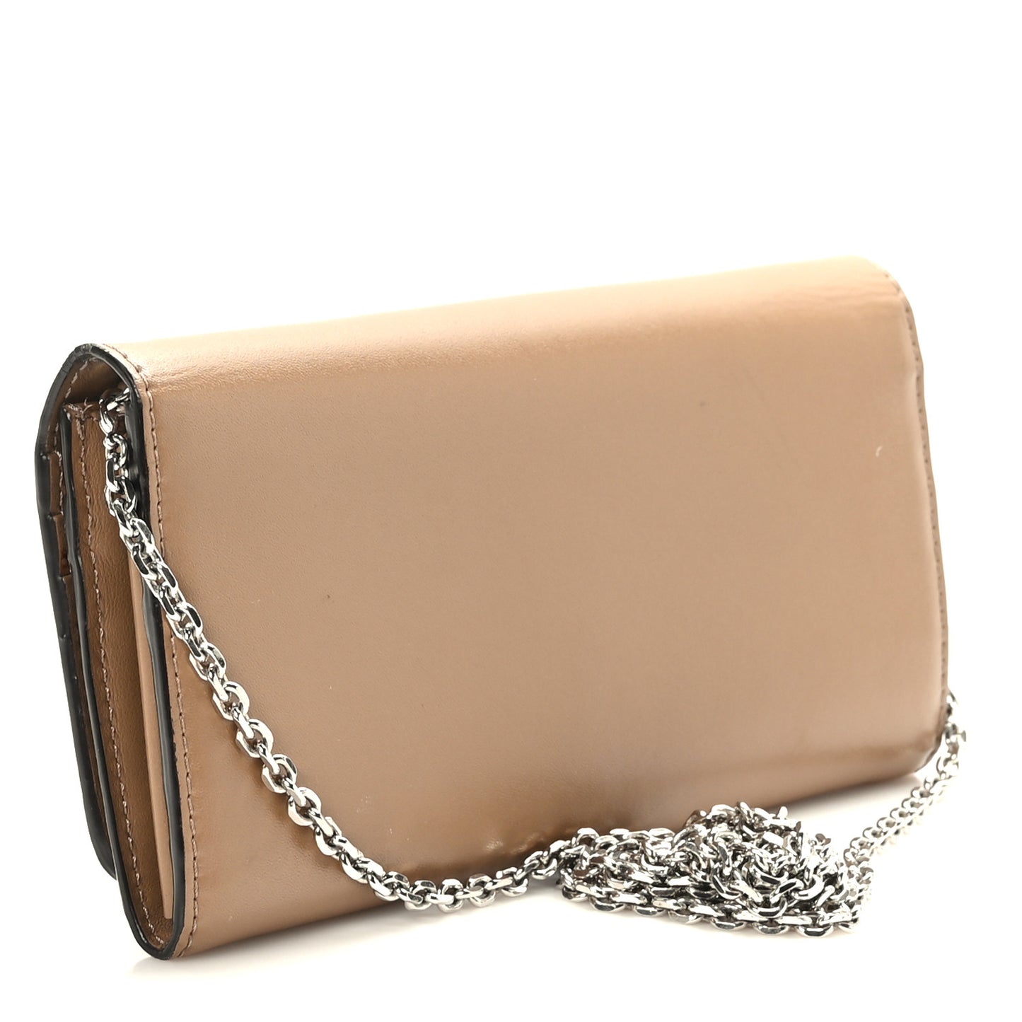 Vitello Liberty Studded Continental Wallet On Chain Brown Multicolor