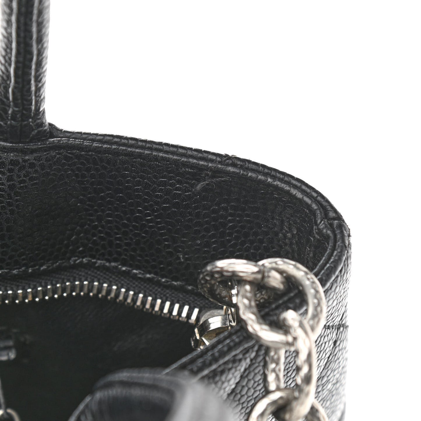 Caviar Quilted Medallion Tote Black
