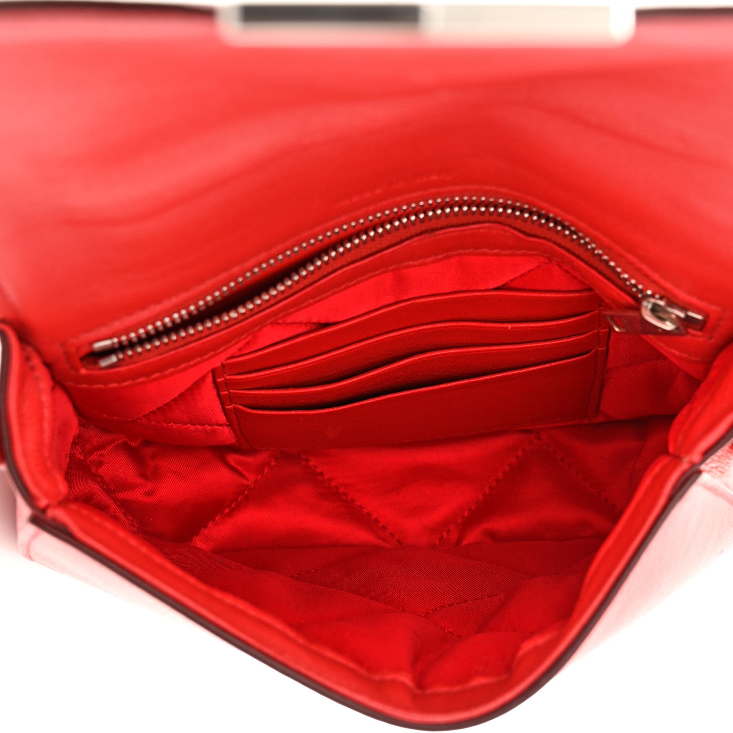 Celine Grained Calfskin Small Trotteur Coquelicot 5 of 12