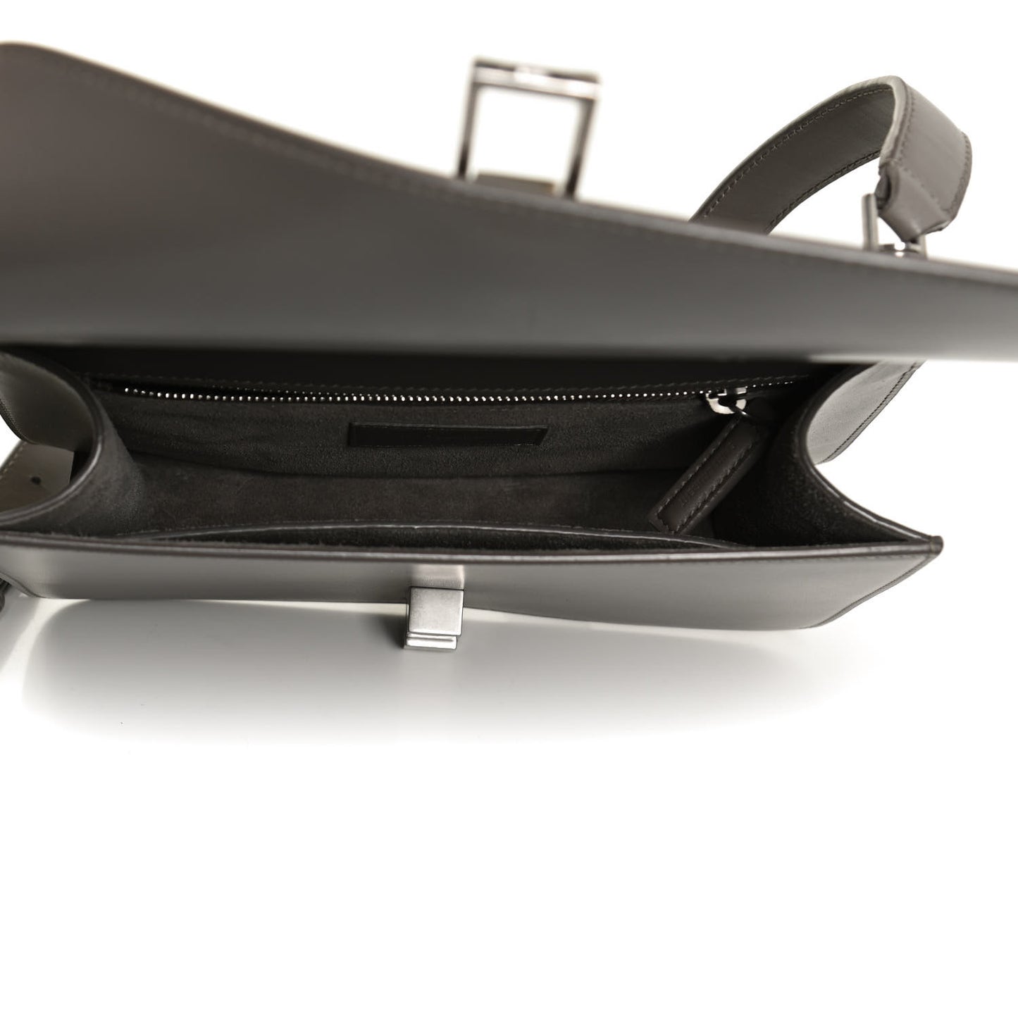 Smooth Calfskin Carre Satchel Khaki