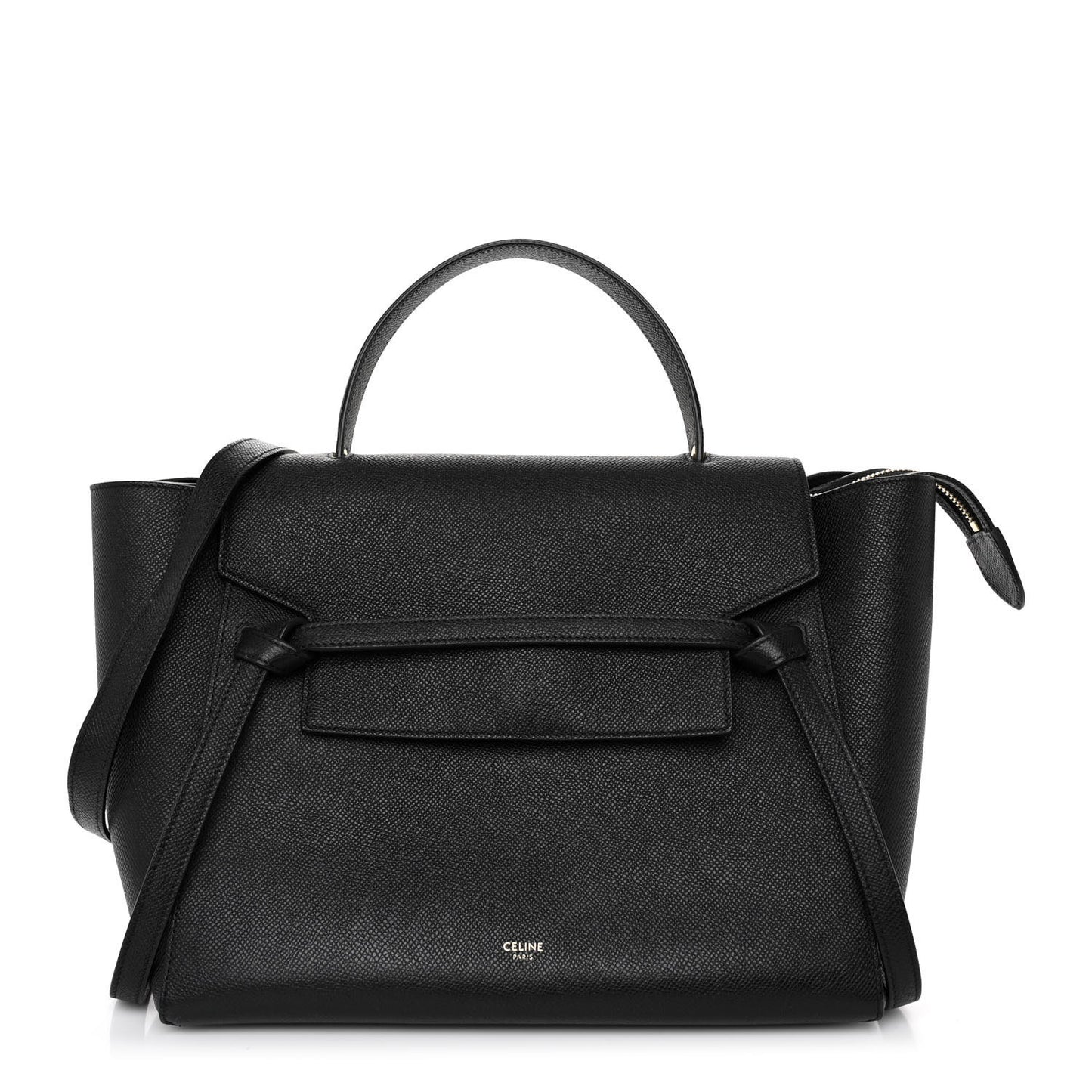 Grained Calfskin Mini Belt Bag Black