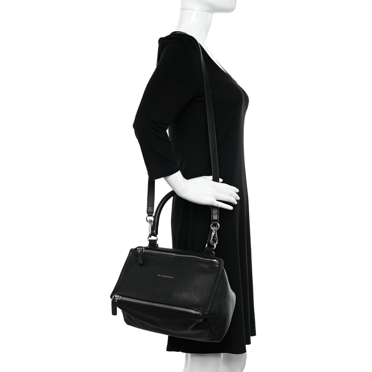 Sugar Goatskin Small Pandora Black