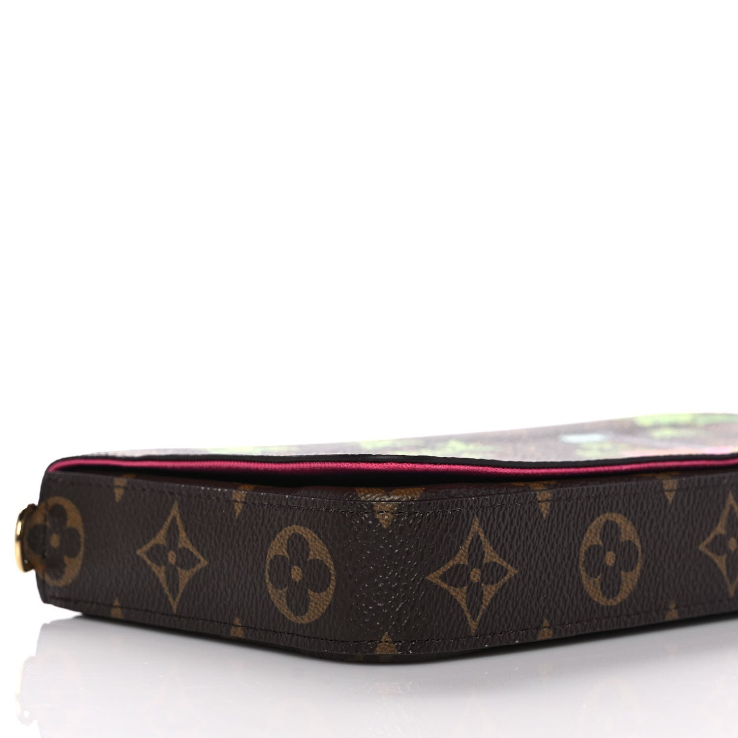 Louis Vuitton Monogram 2021 Christmas Animation Hollywood Pochette Felicie Chain Wallet Fuchsia 8 of 9