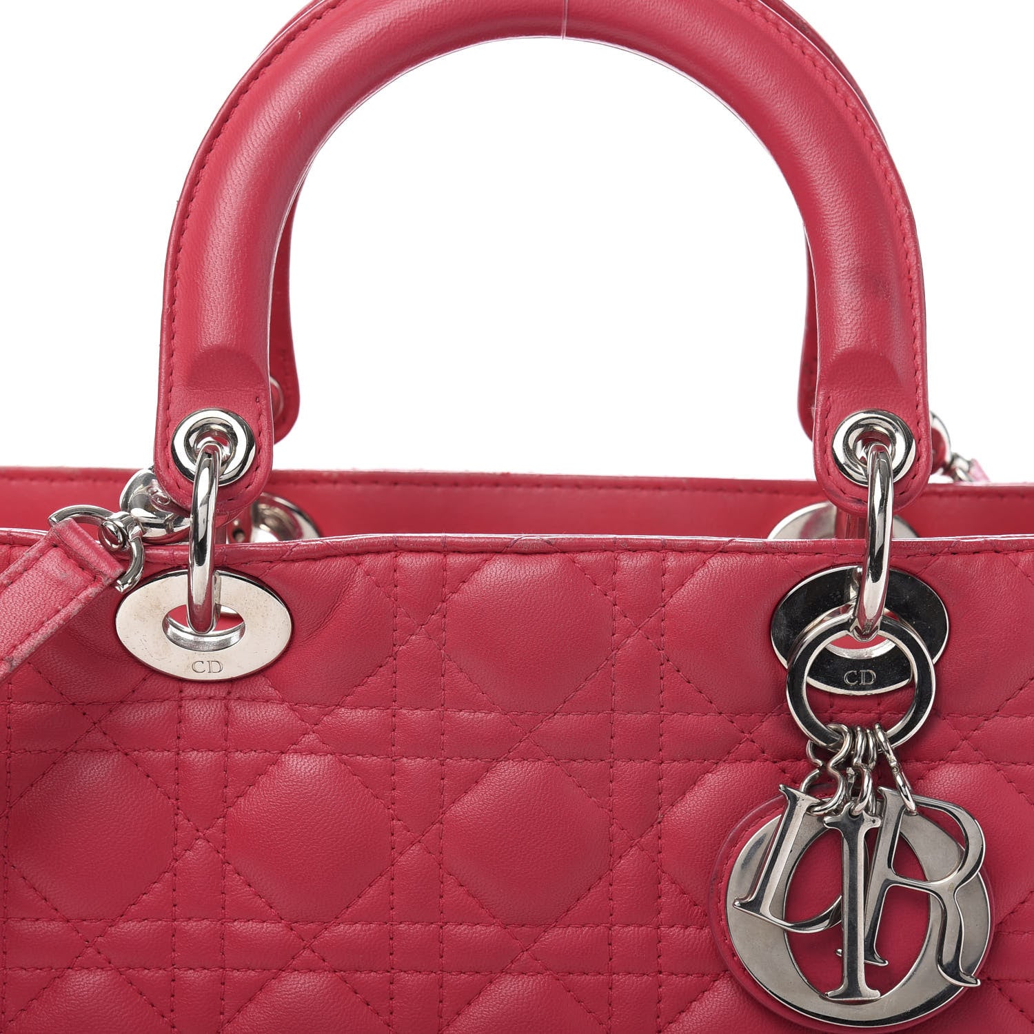 Christian Dior Lambskin Cannage Large Lady Dior Fuchsia 25 of 25