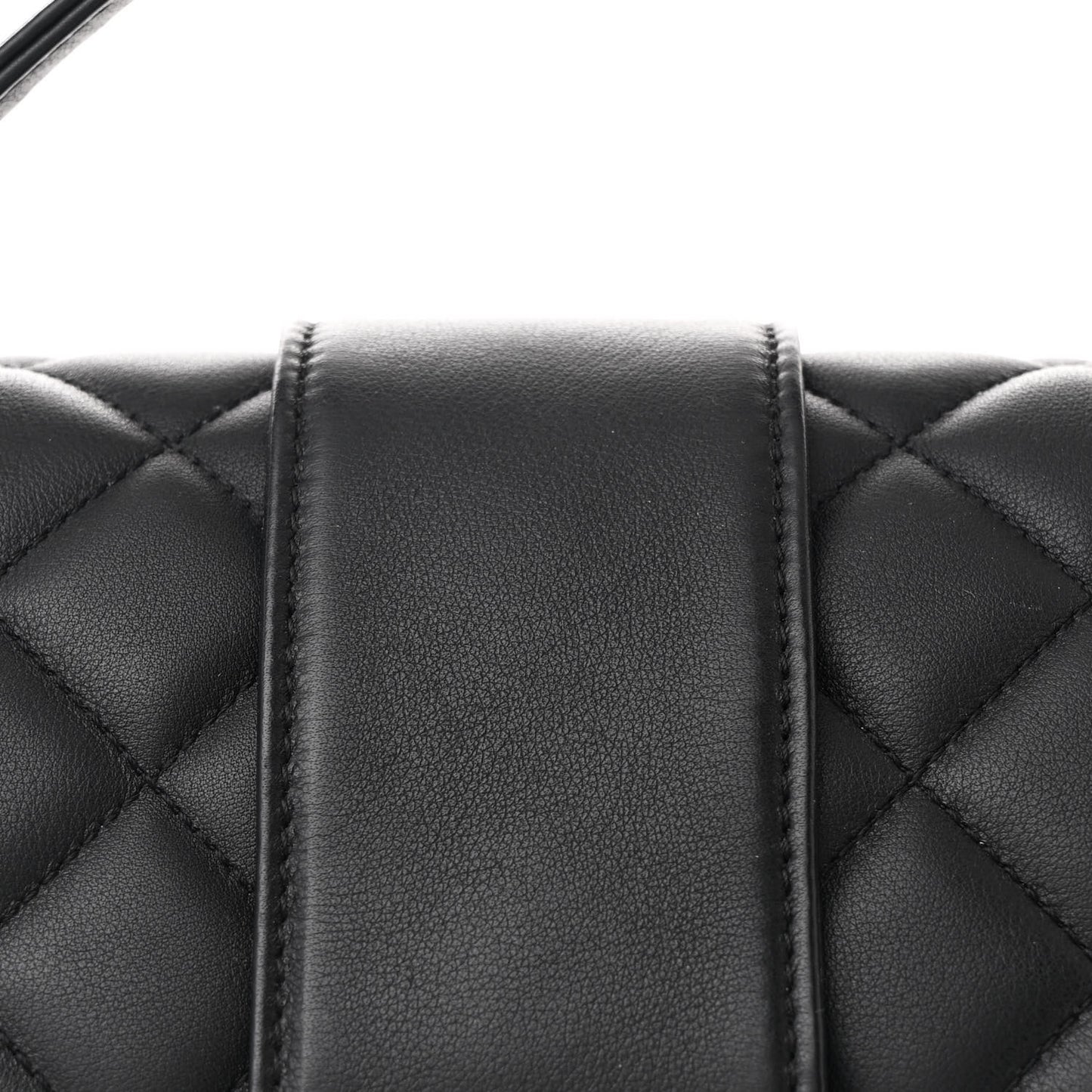 Calfskin Quilted Chevron In The City Bag Black